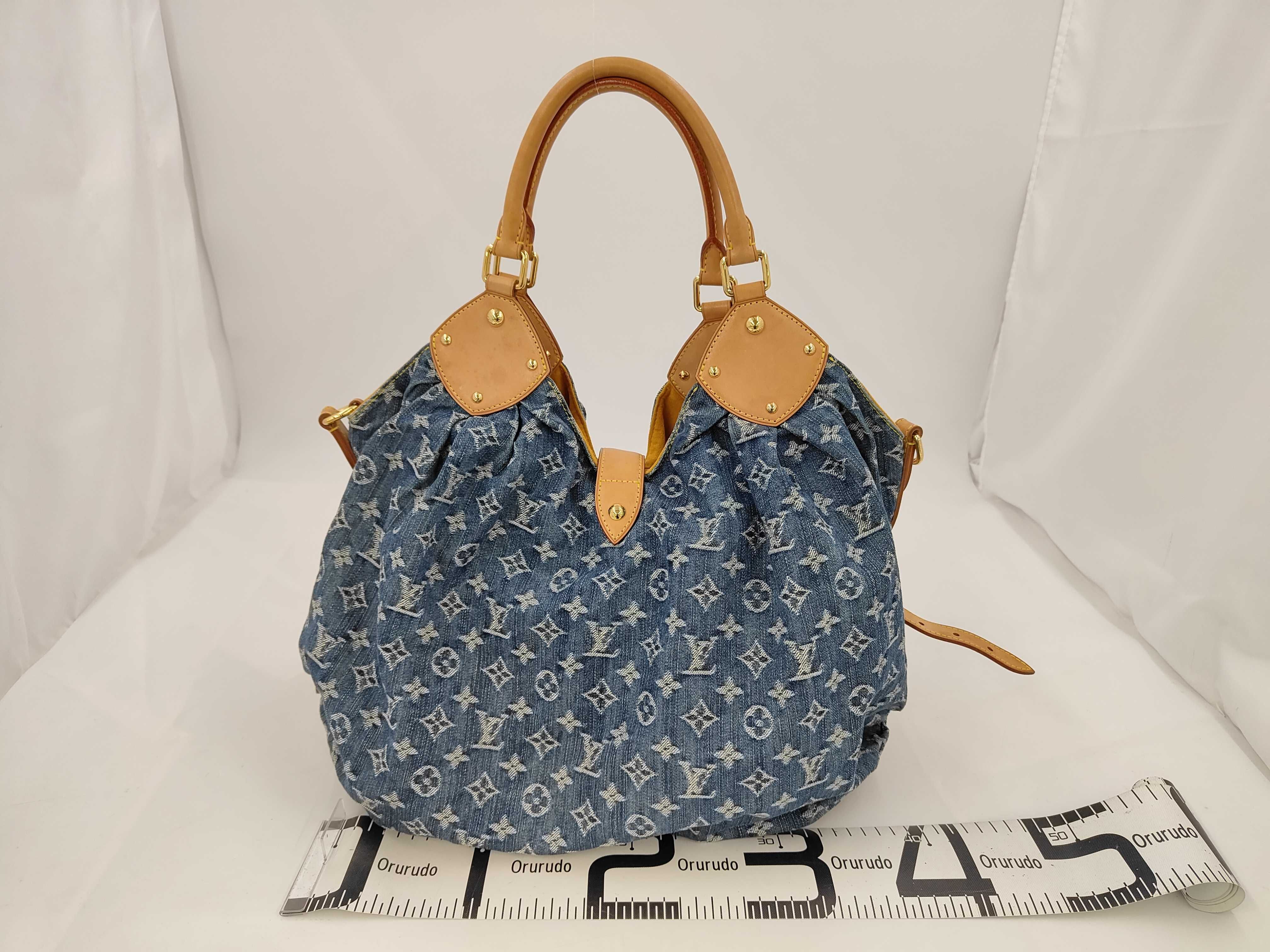 LV Louis Vuitton denim handbag — view 2