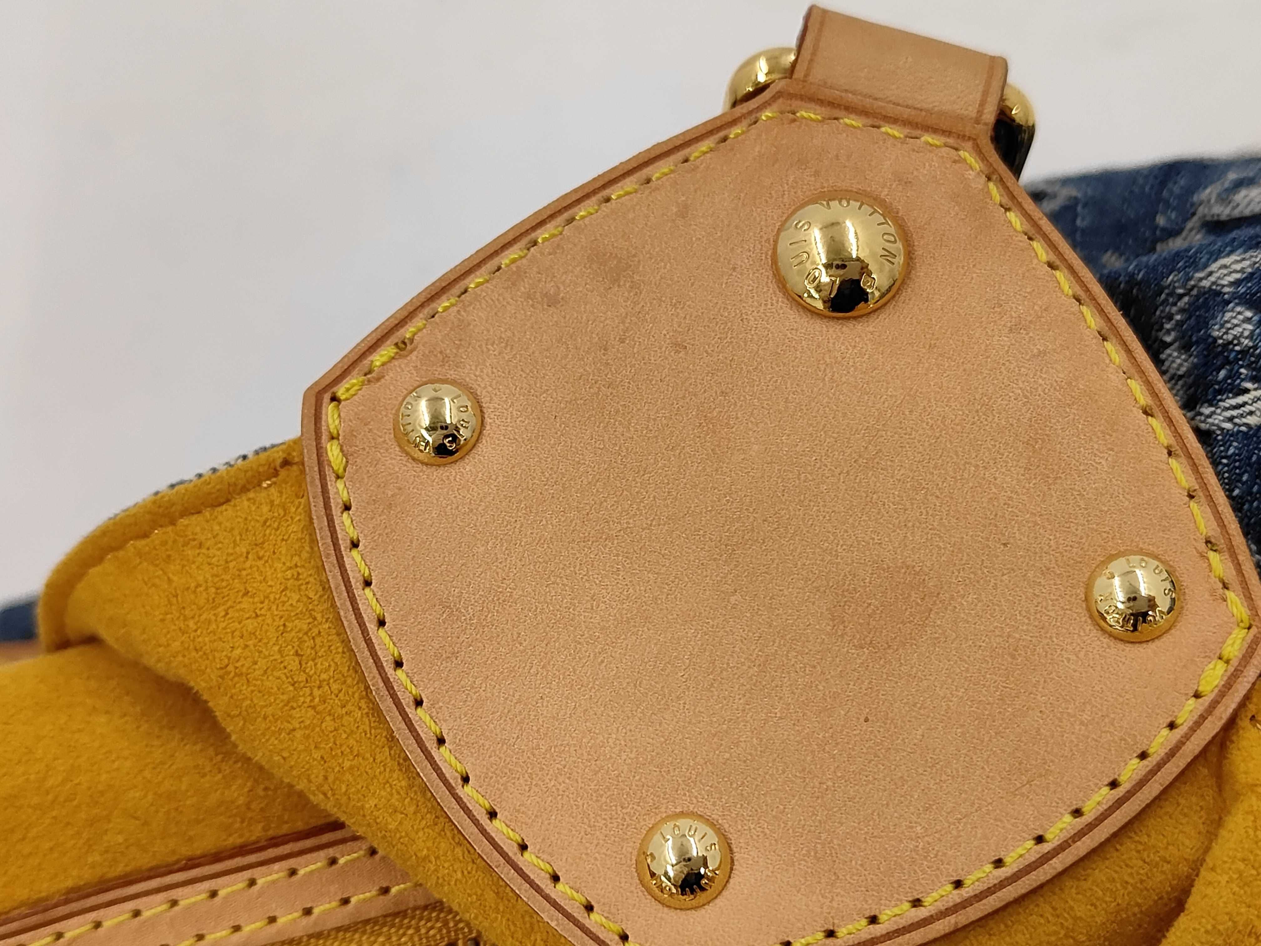 LV Louis Vuitton denim handbag — view 11