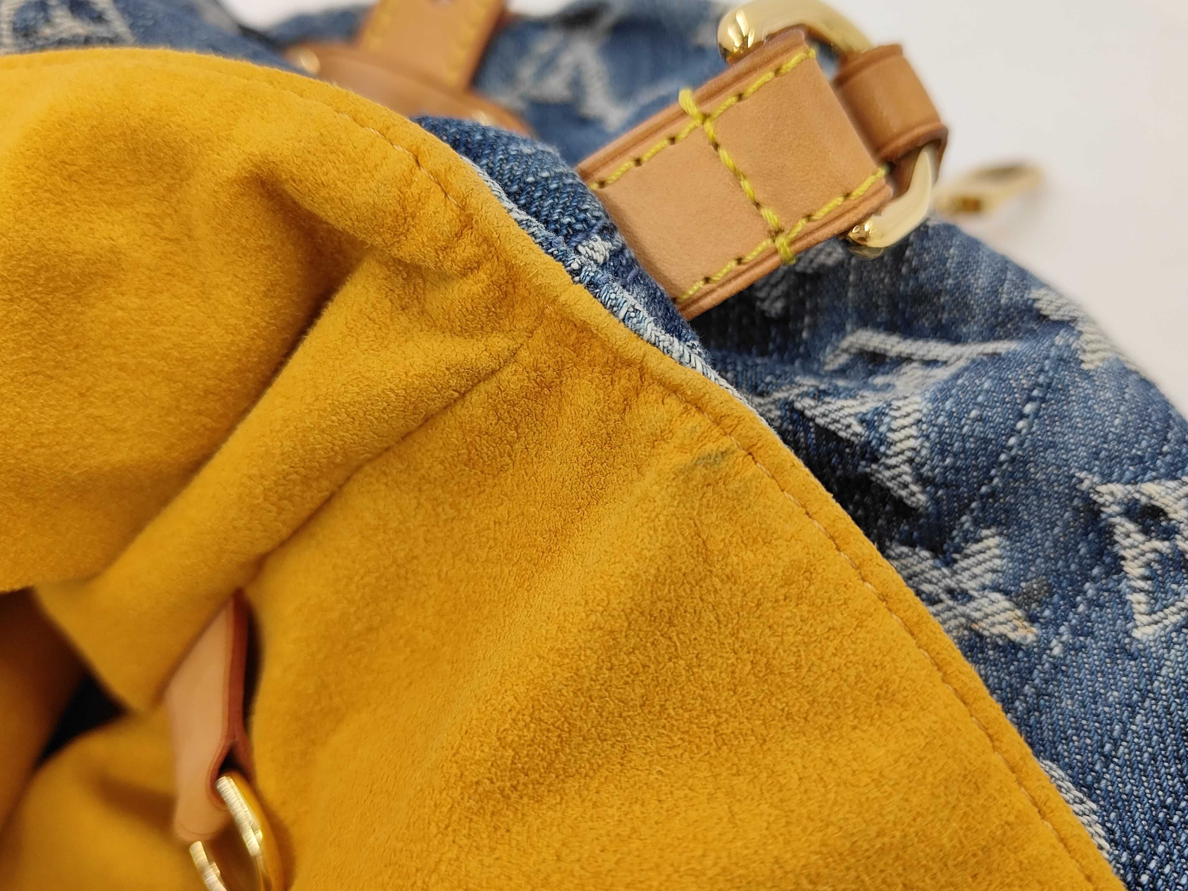 LV Louis Vuitton denim handbag — view 12