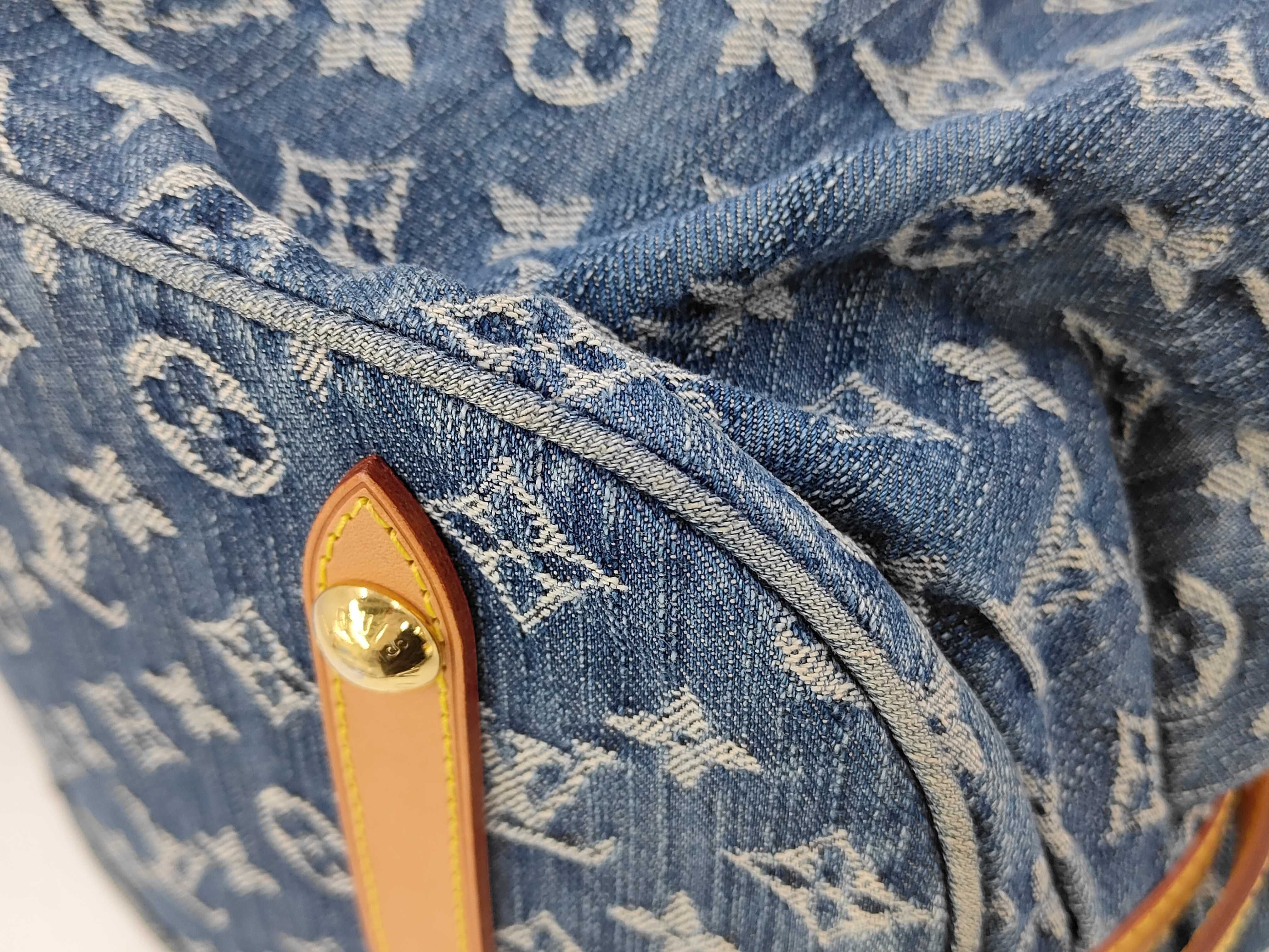 LV Louis Vuitton denim handbag — view 4