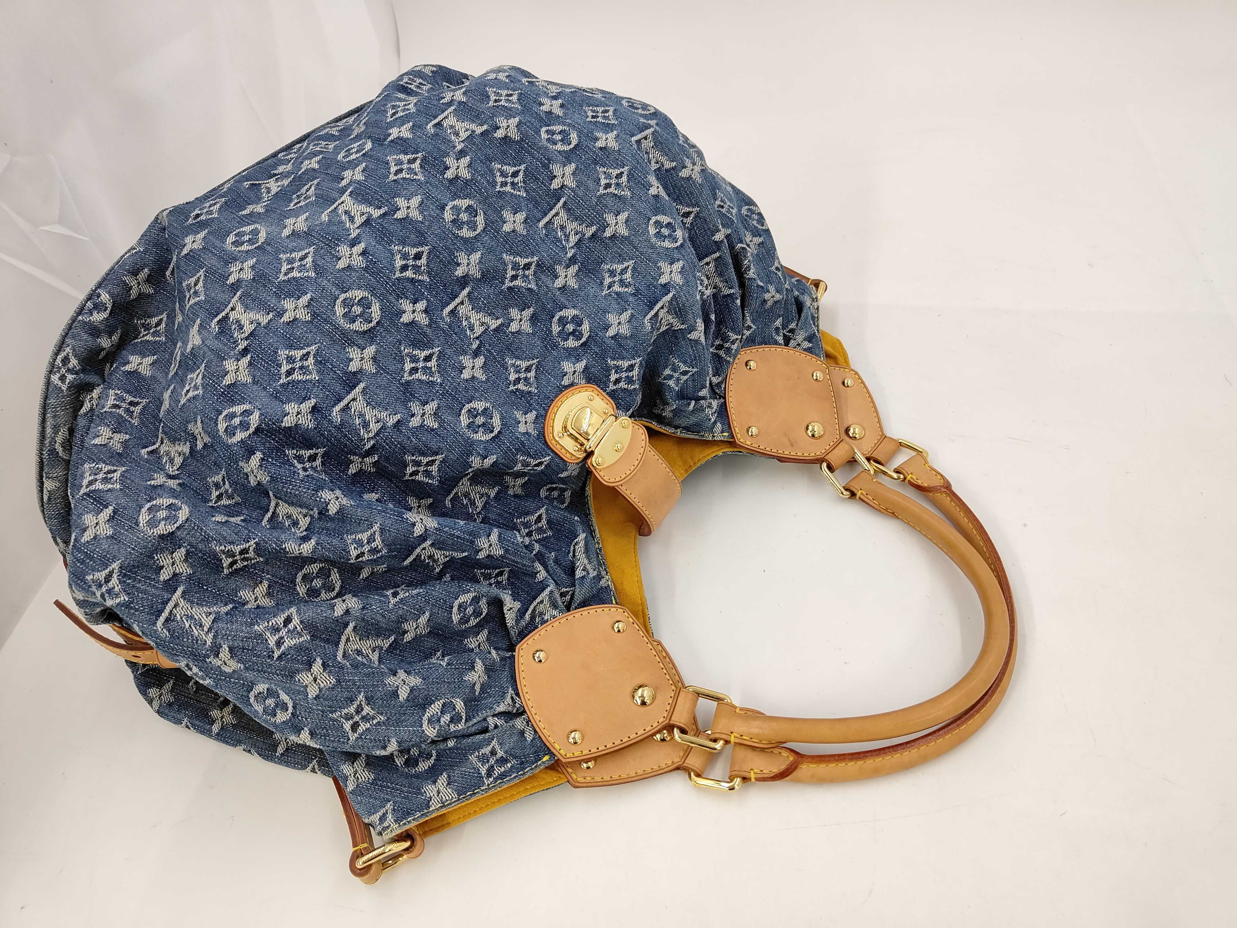 LV Louis Vuitton denim handbag — view 5