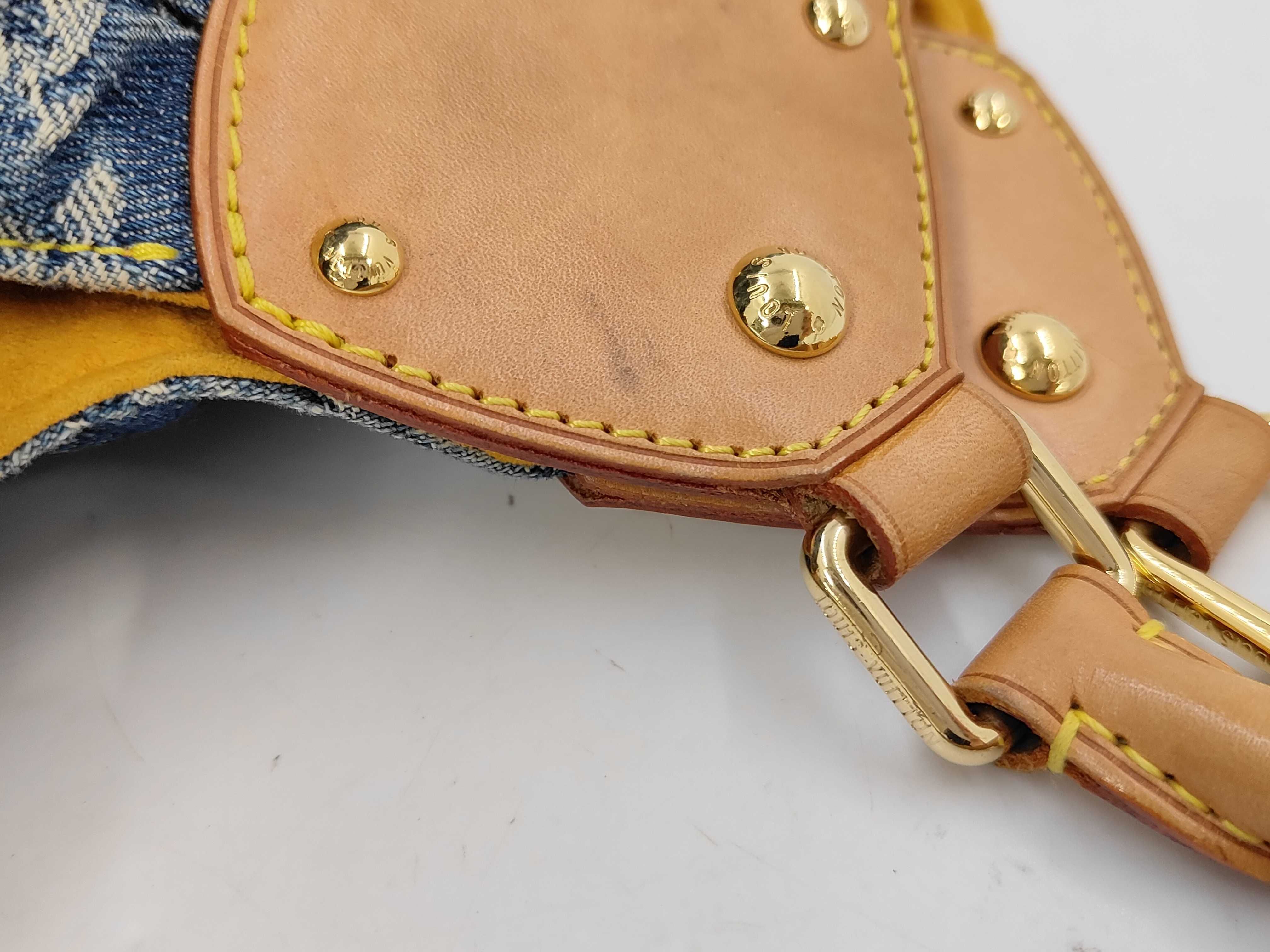 LV Louis Vuitton denim handbag — view 7