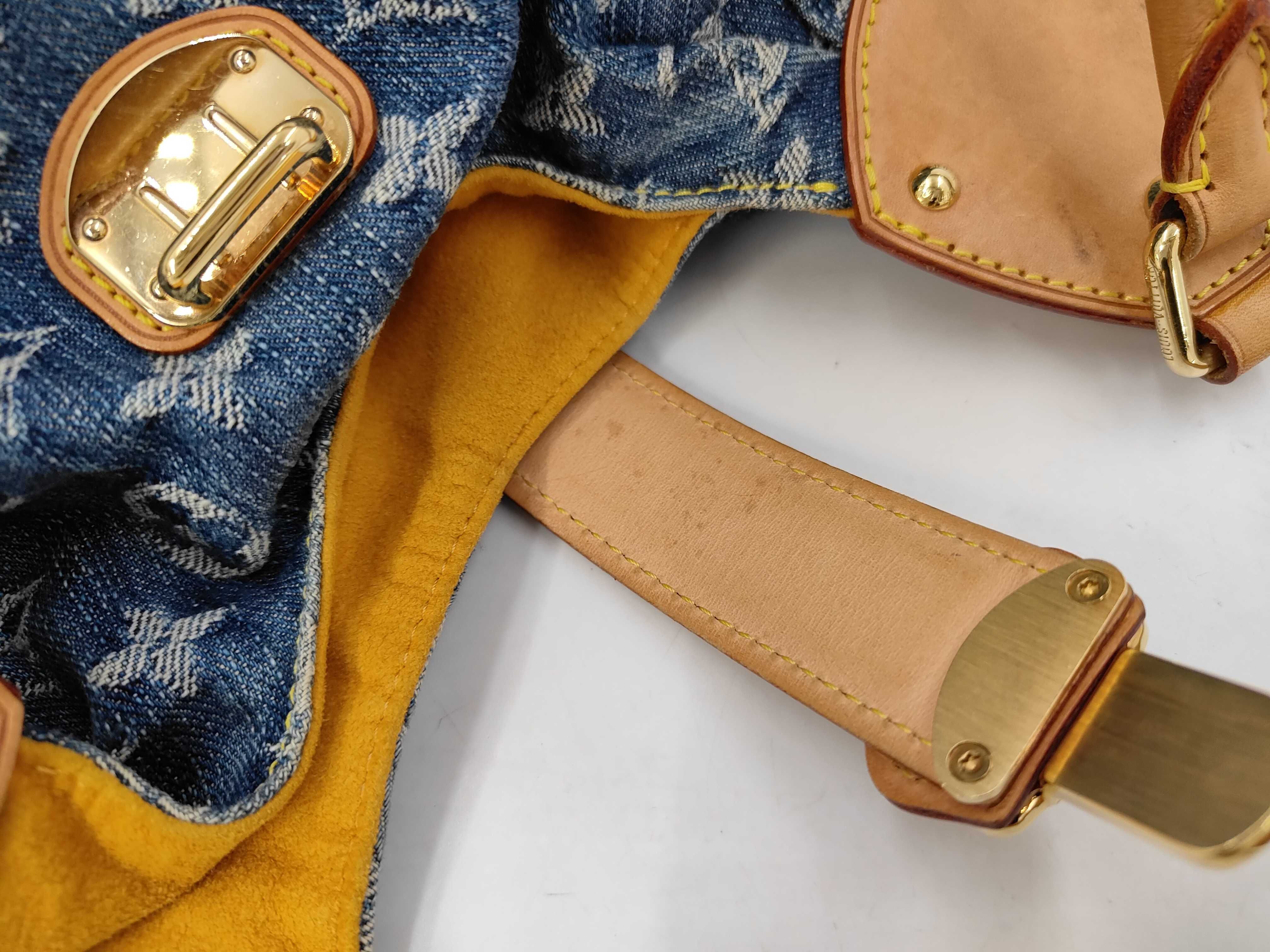 LV Louis Vuitton denim handbag — view 8