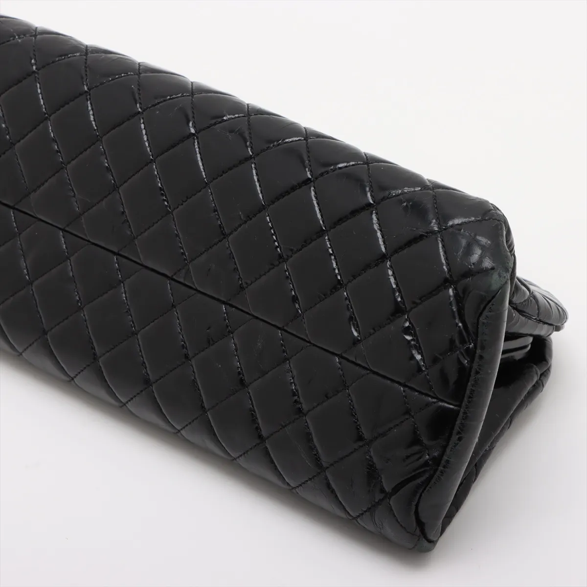 Mademoiselle Patent Leather Chain Shoulder Bag Black Silver Hardware 15734776 15th Series — view 3