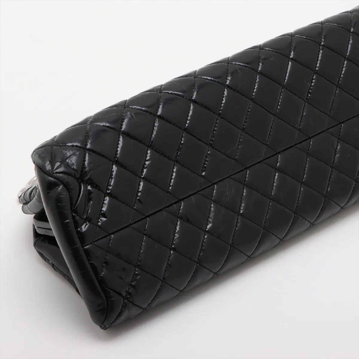 Mademoiselle Patent Leather Chain Shoulder Bag Black Silver Hardware 15734776 15th Series — view 4