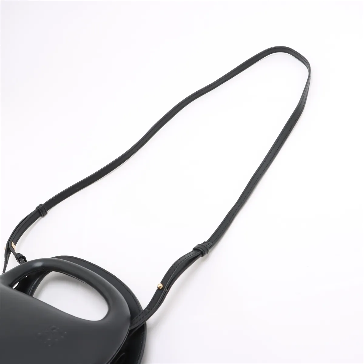 Anagram Leather 2-Way Handbag, Black — view 7