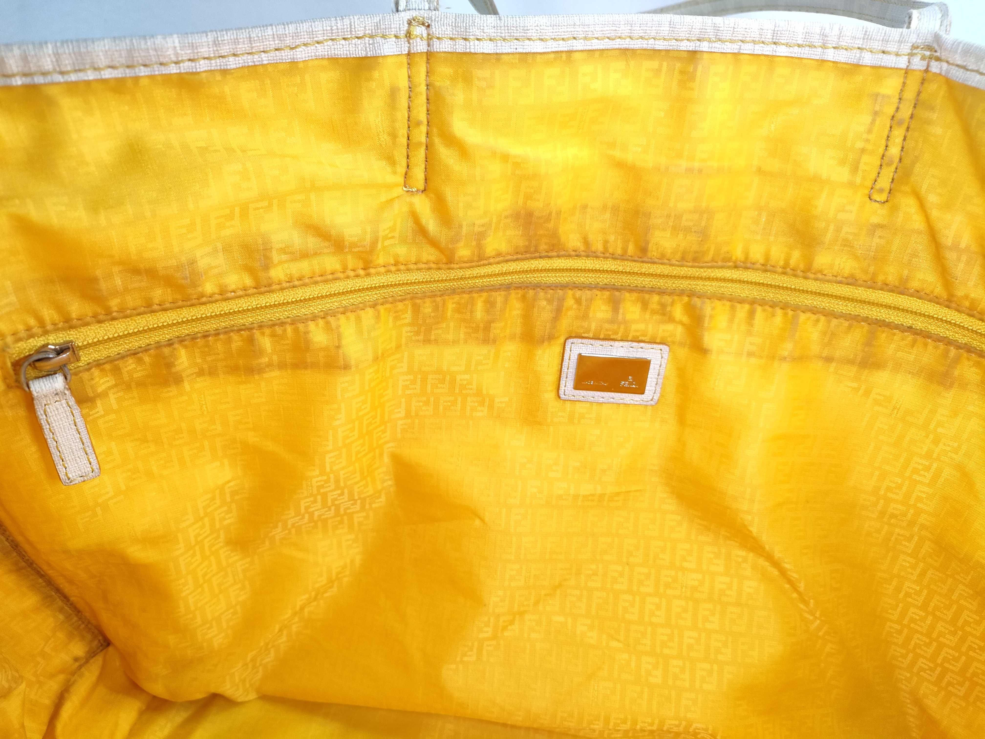 Zucca pattern tote bag, roll bag, white tote bag — view 12