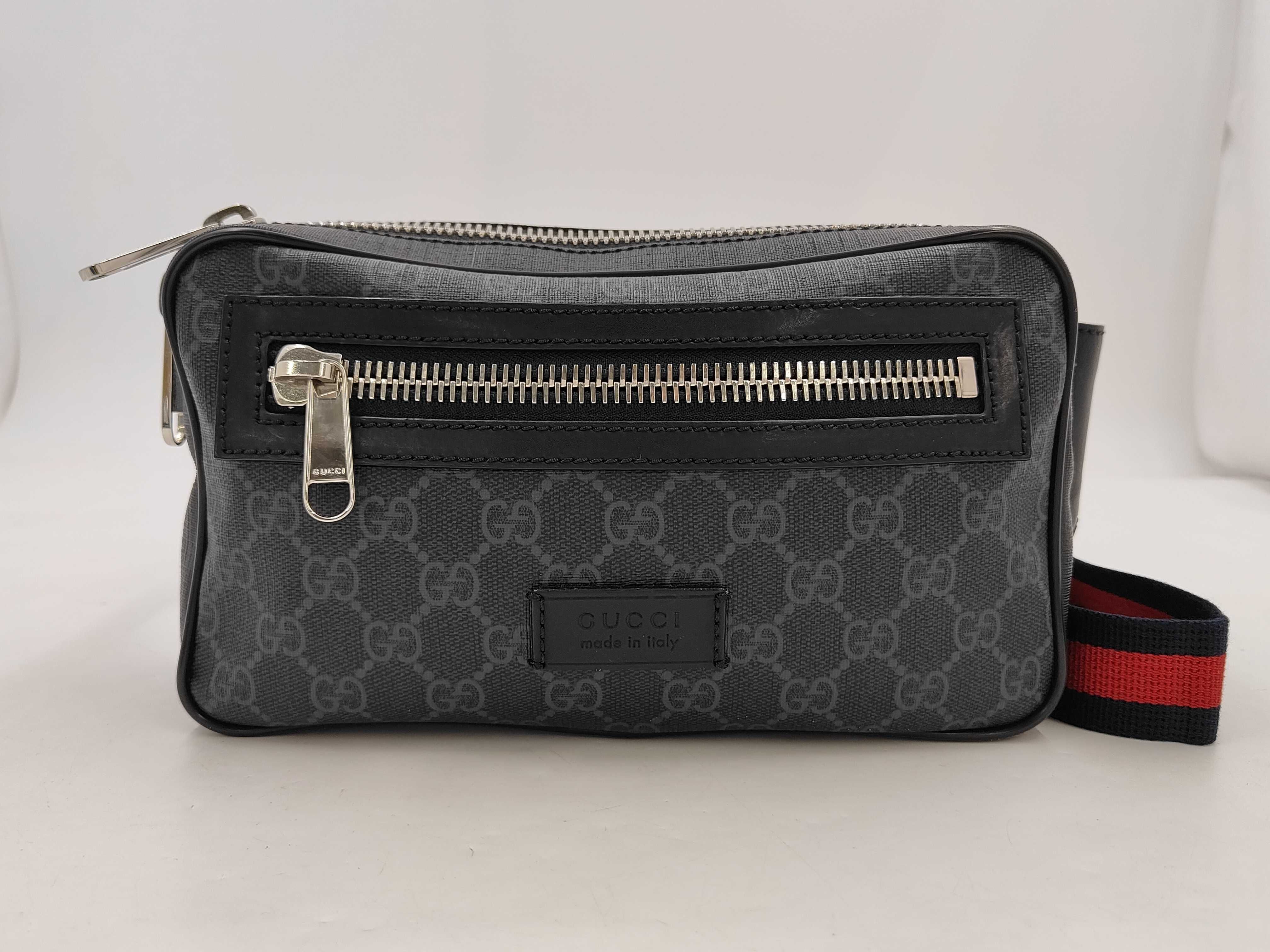 GG Supreme Body Bag, GG Supreme PVC Waist Bag, 474293 Shoulder Bag