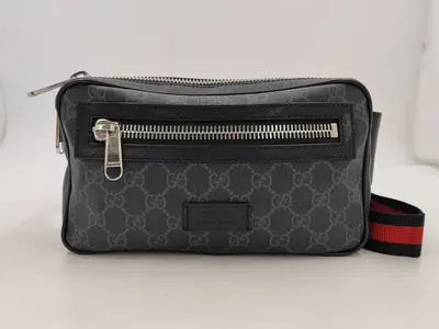 GG Supreme Body Bag, GG Supreme PVC Waist Bag, 474293 Shoulder Bag