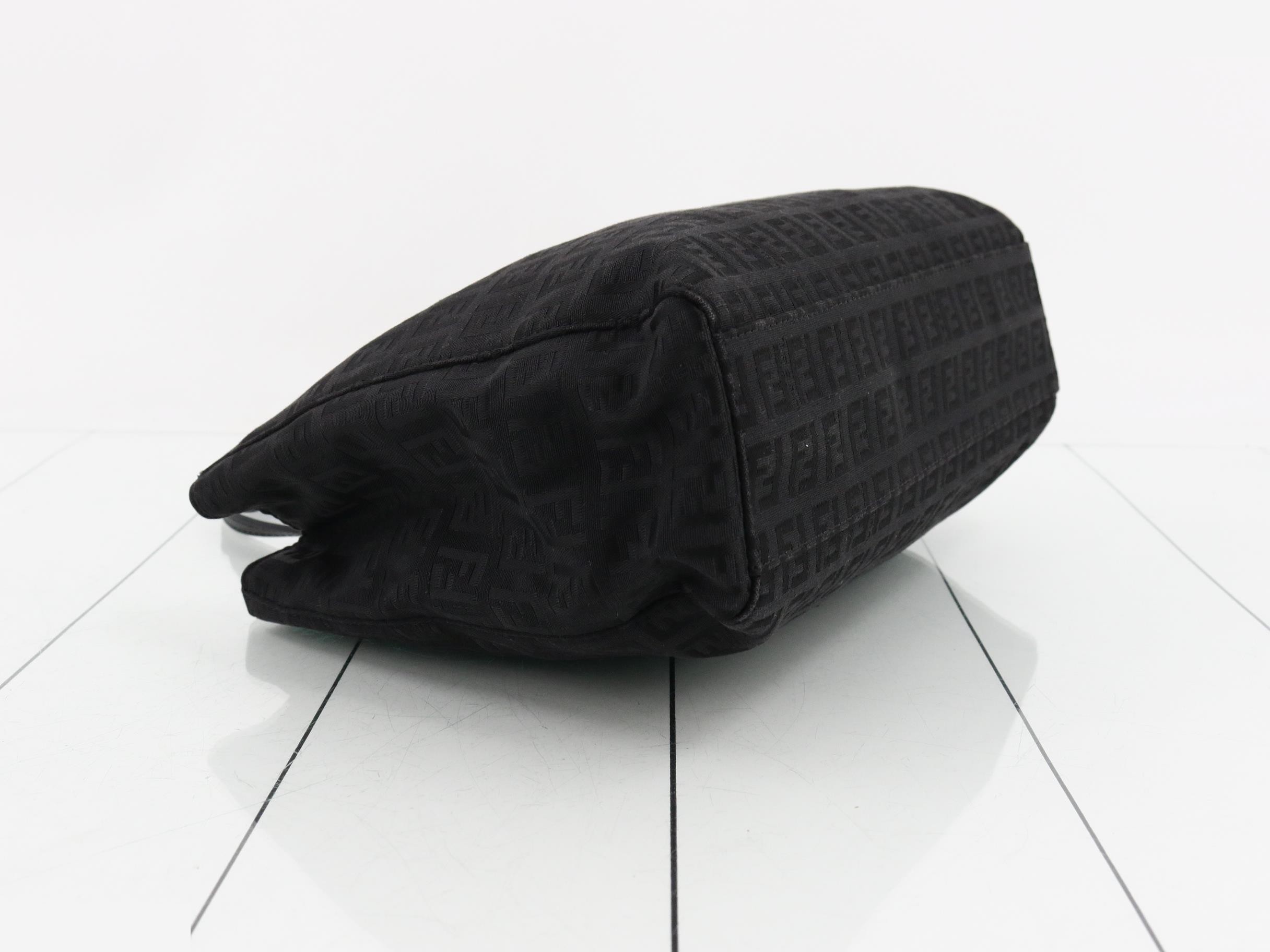 Zucchino Tote Bag, Canvas/Leather, Black — view 5