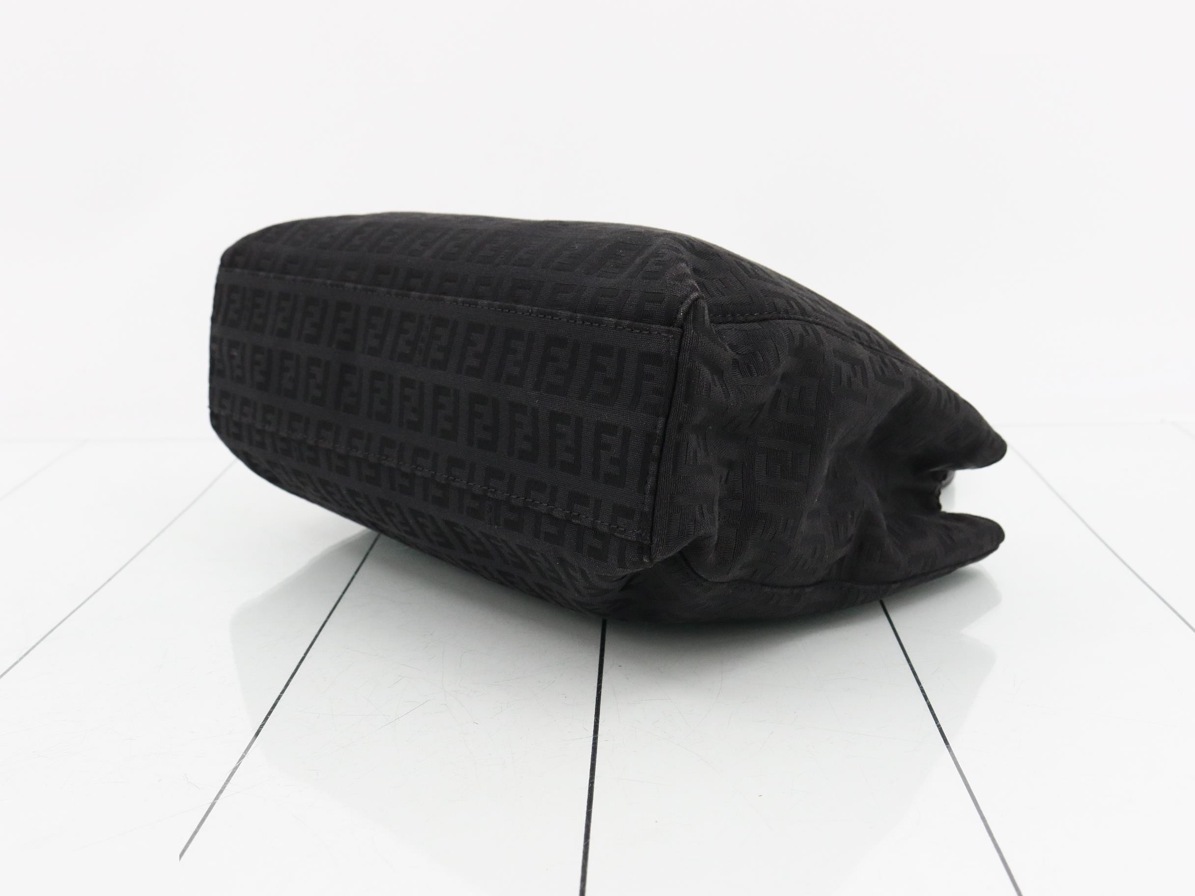 Zucchino Tote Bag, Canvas/Leather, Black — view 6