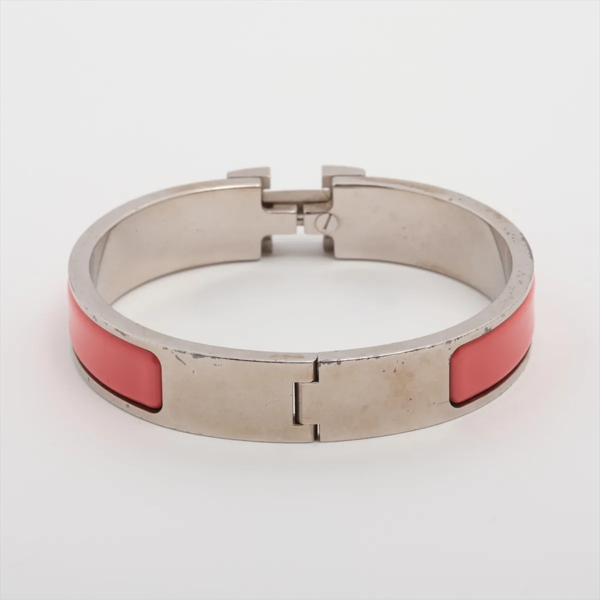 Click H Fan FI1220 Bangle, Metal, Silver x Orange, — view 2