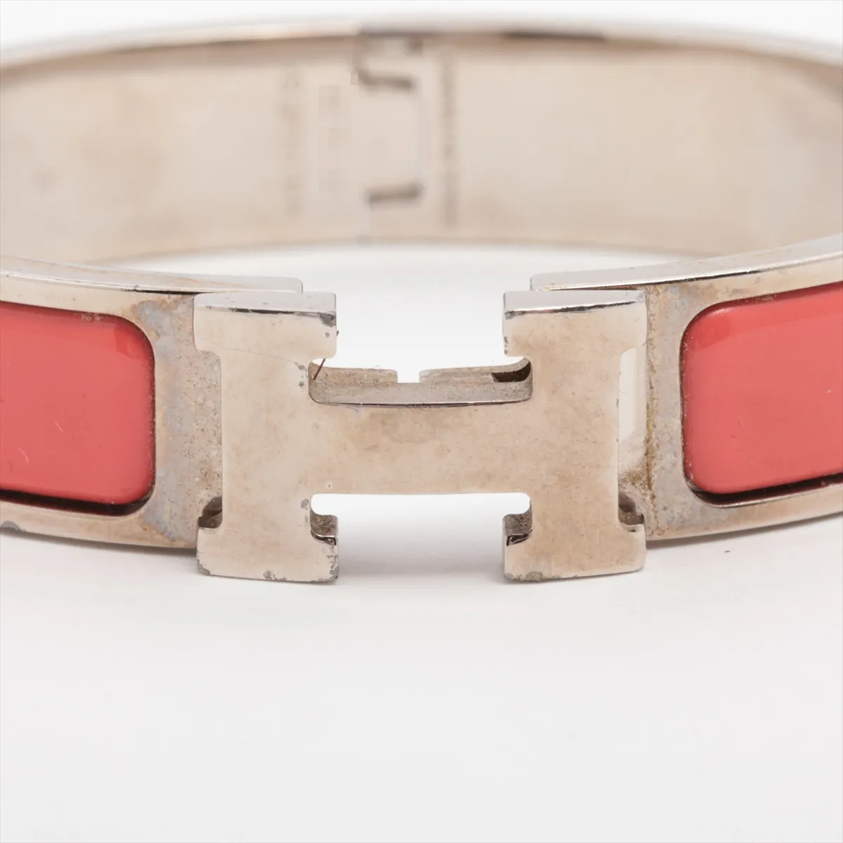 Click H Fan FI1220 Bangle, Metal, Silver x Orange, — view 3