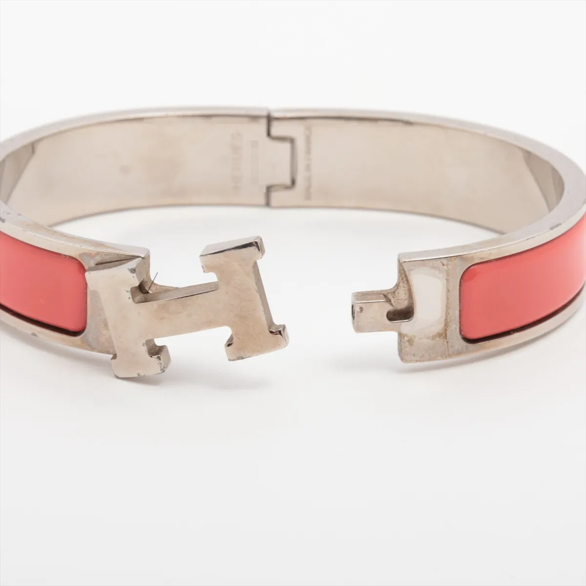 Click H Fan FI1220 Bangle, Metal, Silver x Orange, — view 5