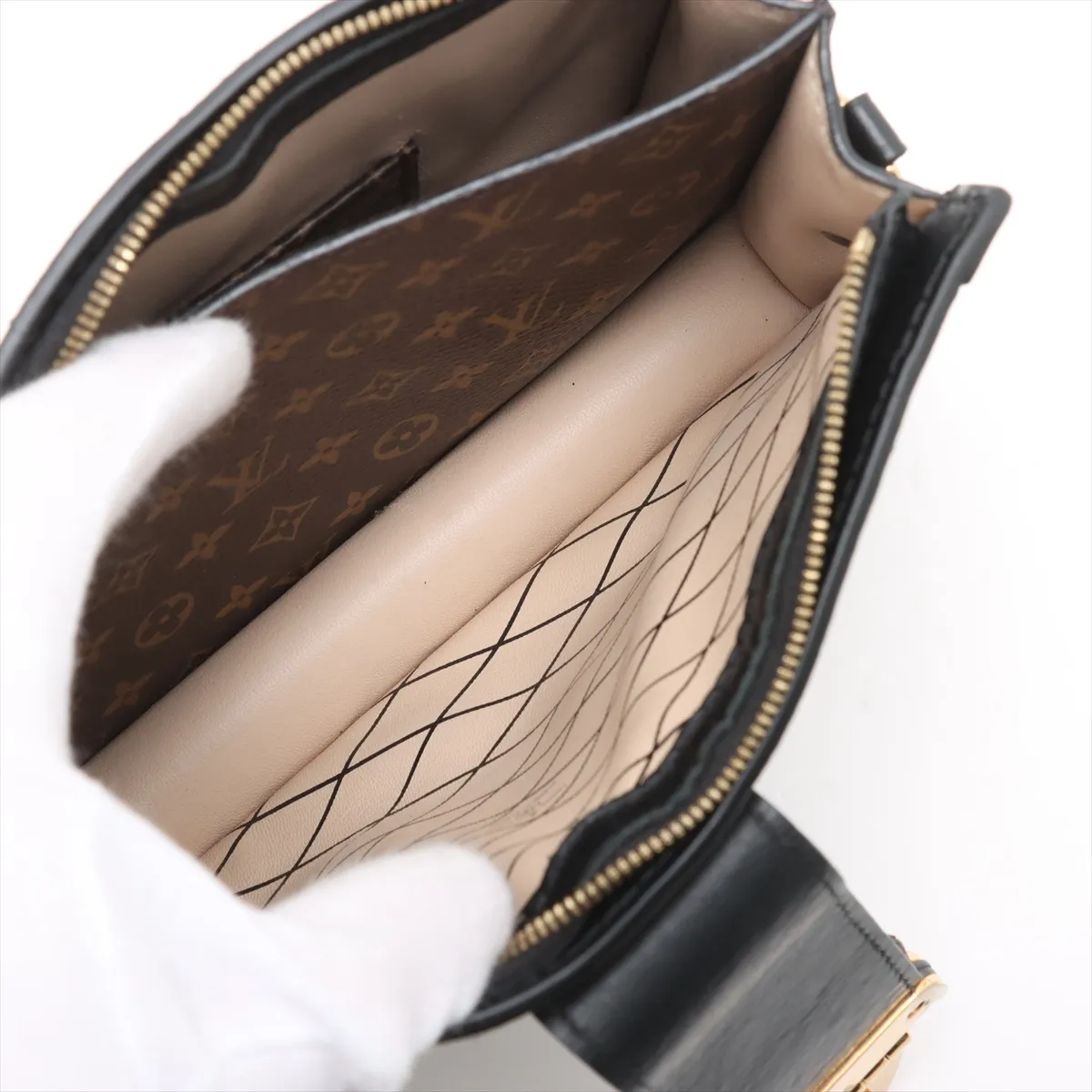 Monogram Reverse Trunk Clutch M43596 Brown RFID Reactive — view 6