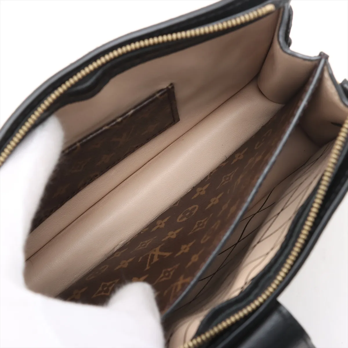 Monogram Reverse Trunk Clutch M43596 Brown RFID Reactive — view 7