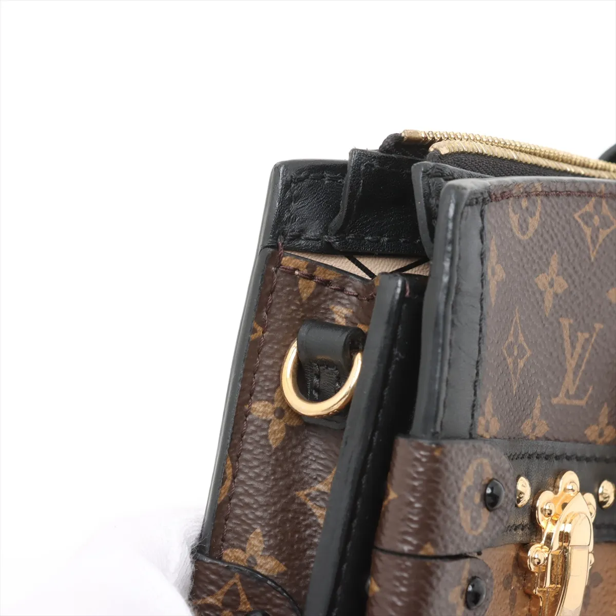 Monogram Reverse Trunk Clutch M43596 Brown RFID Reactive — view 10