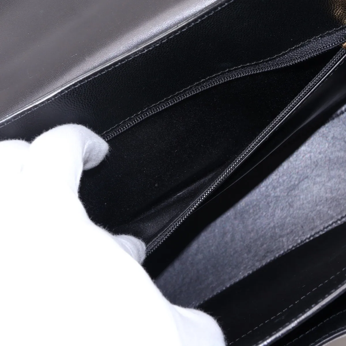 Panthère Leather Shoulder Bag, Black — view 8