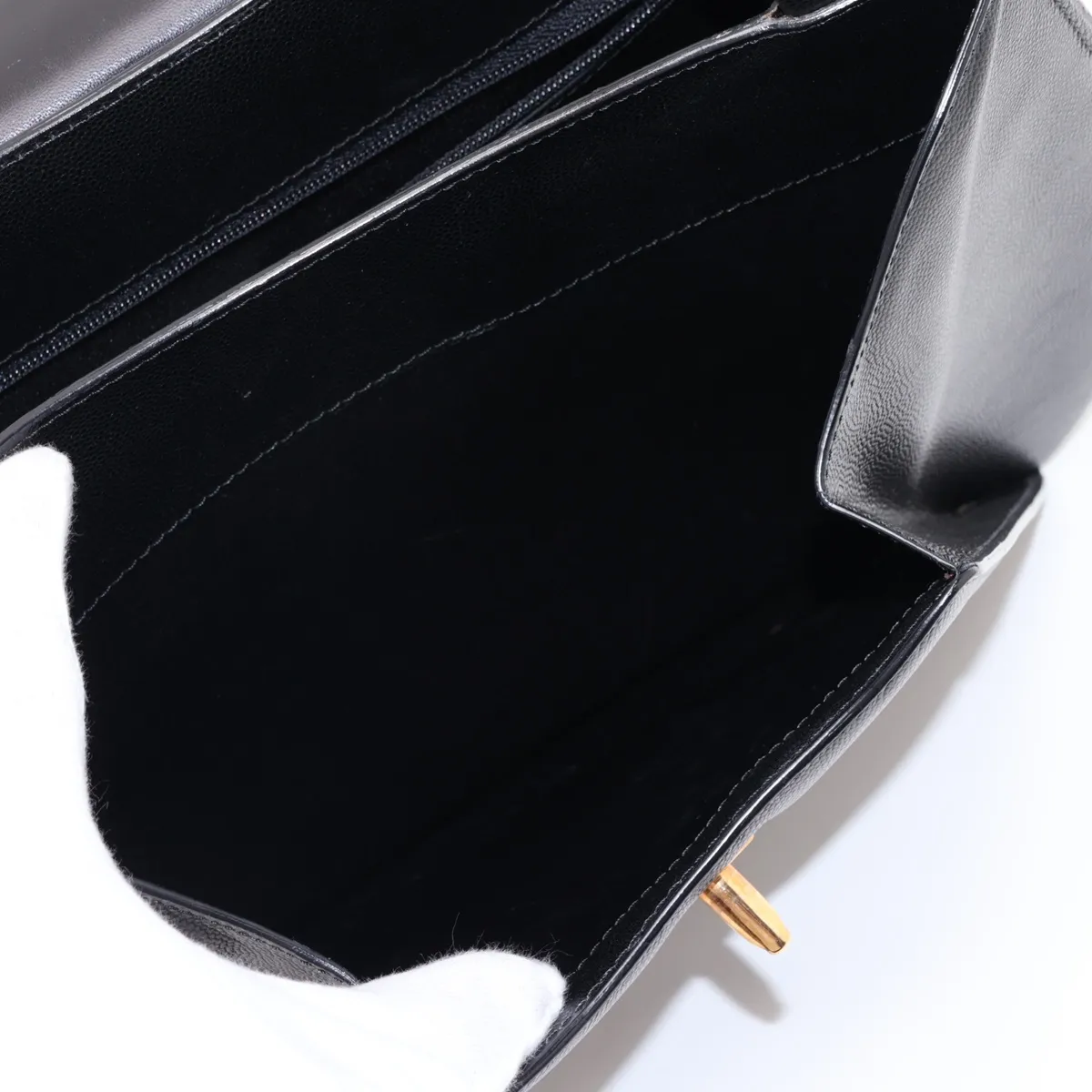 Panthère Leather Shoulder Bag, Black — view 9