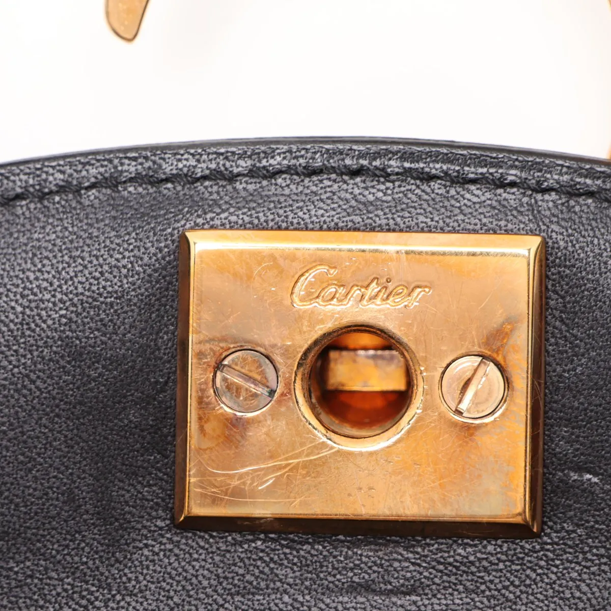 Panthère Leather Shoulder Bag, Black — view 10