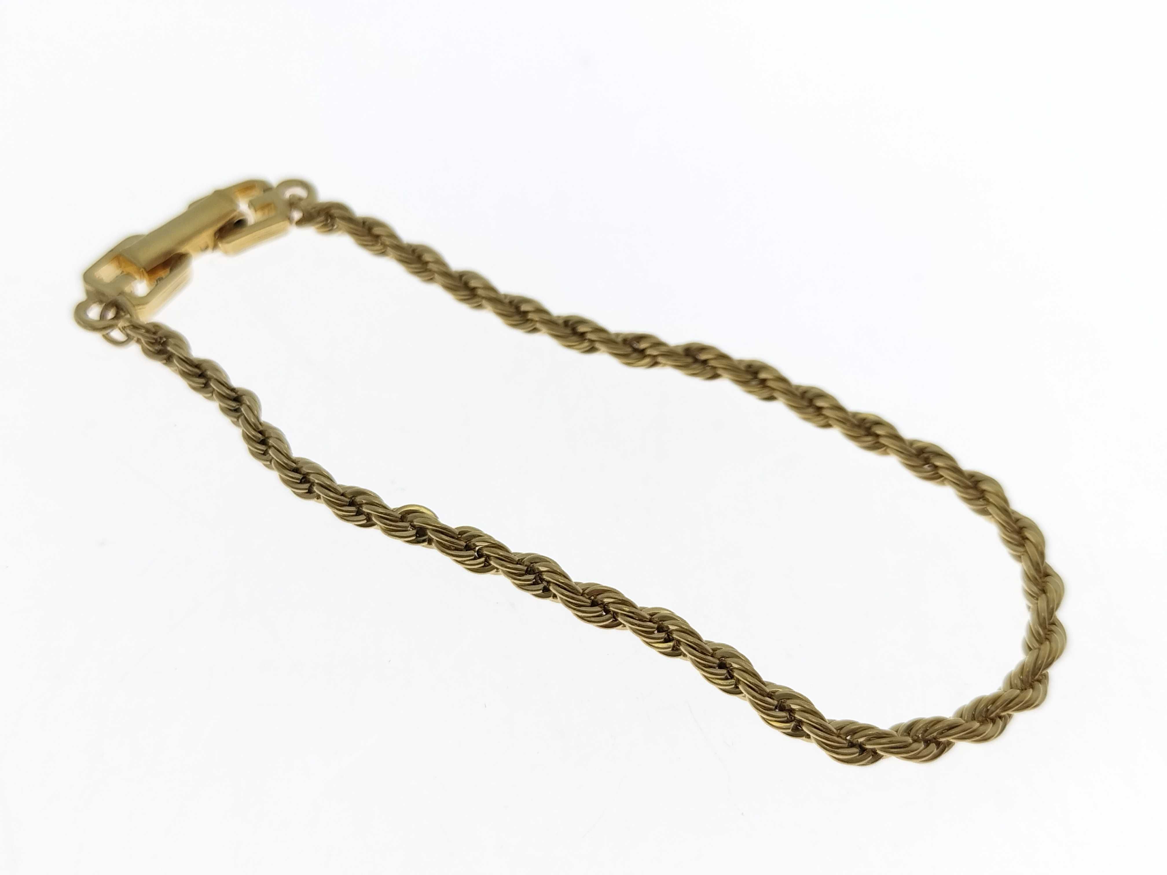 Twisted Rope Chain Gold Bracelet (Bracelet/Bangle) — view 2