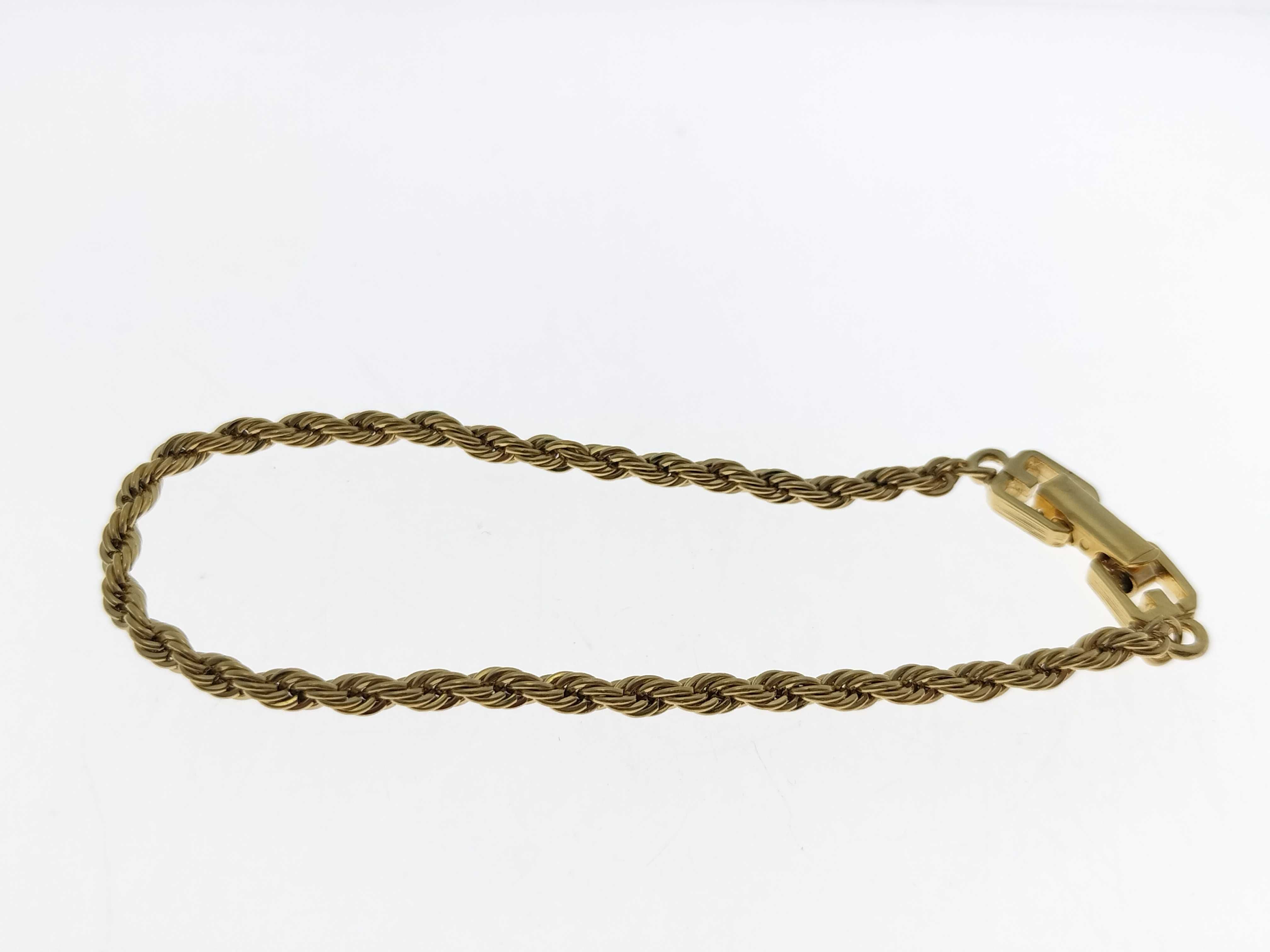 Twisted Rope Chain Gold Bracelet (Bracelet/Bangle) — view 3