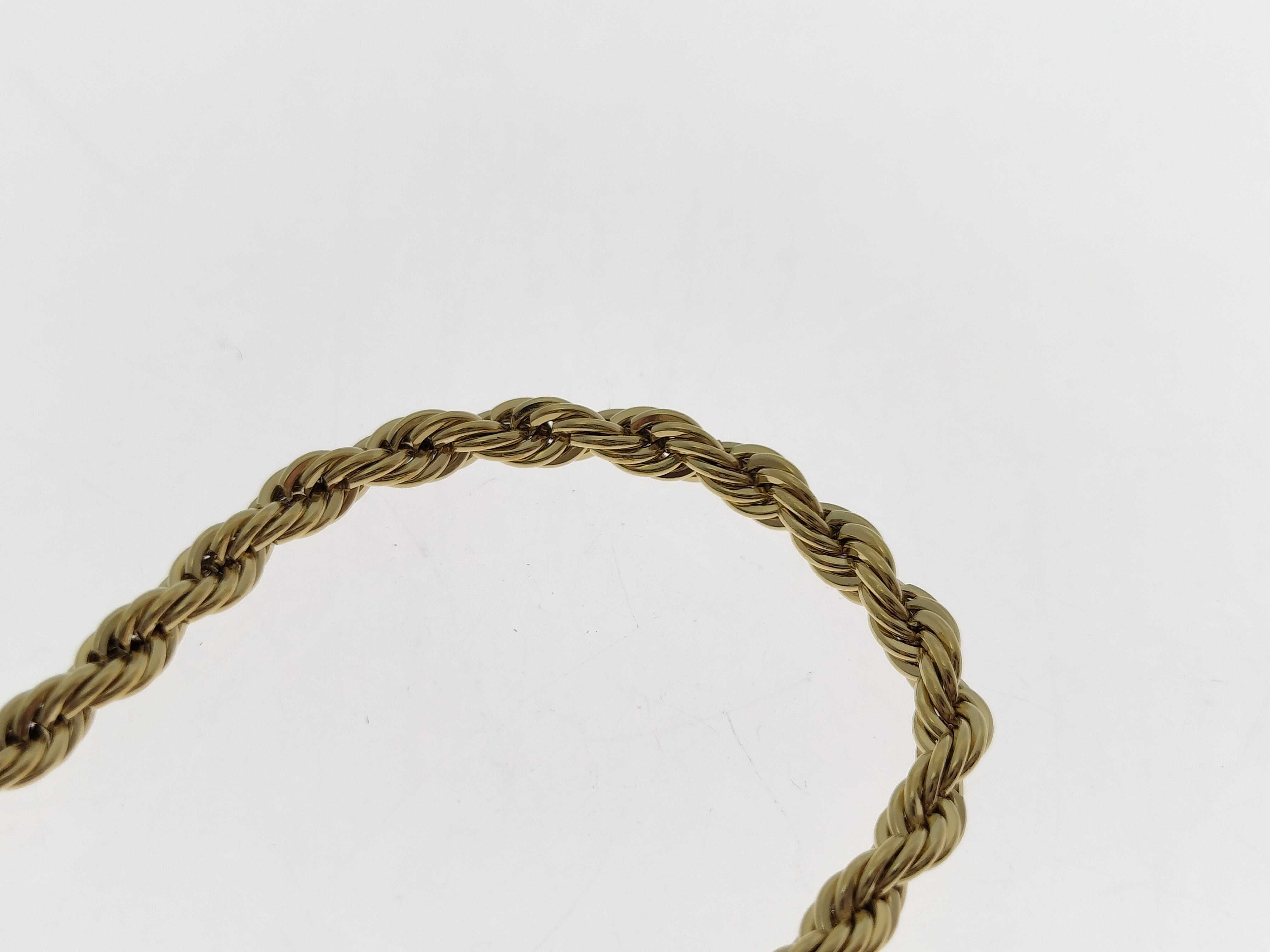 Twisted Rope Chain Gold Bracelet (Bracelet/Bangle) — view 4