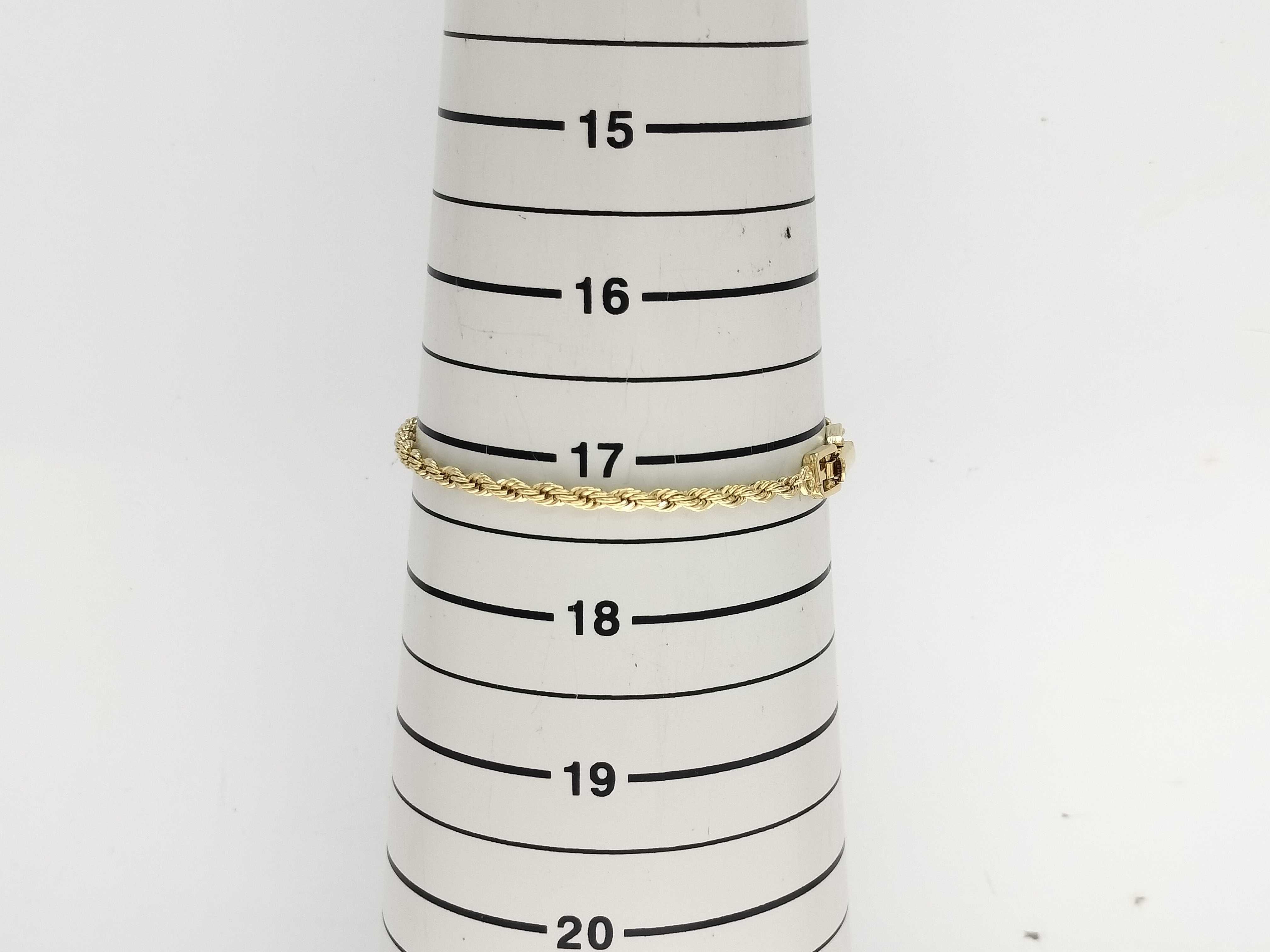 Twisted Rope Chain Gold Bracelet (Bracelet/Bangle) — view 6
