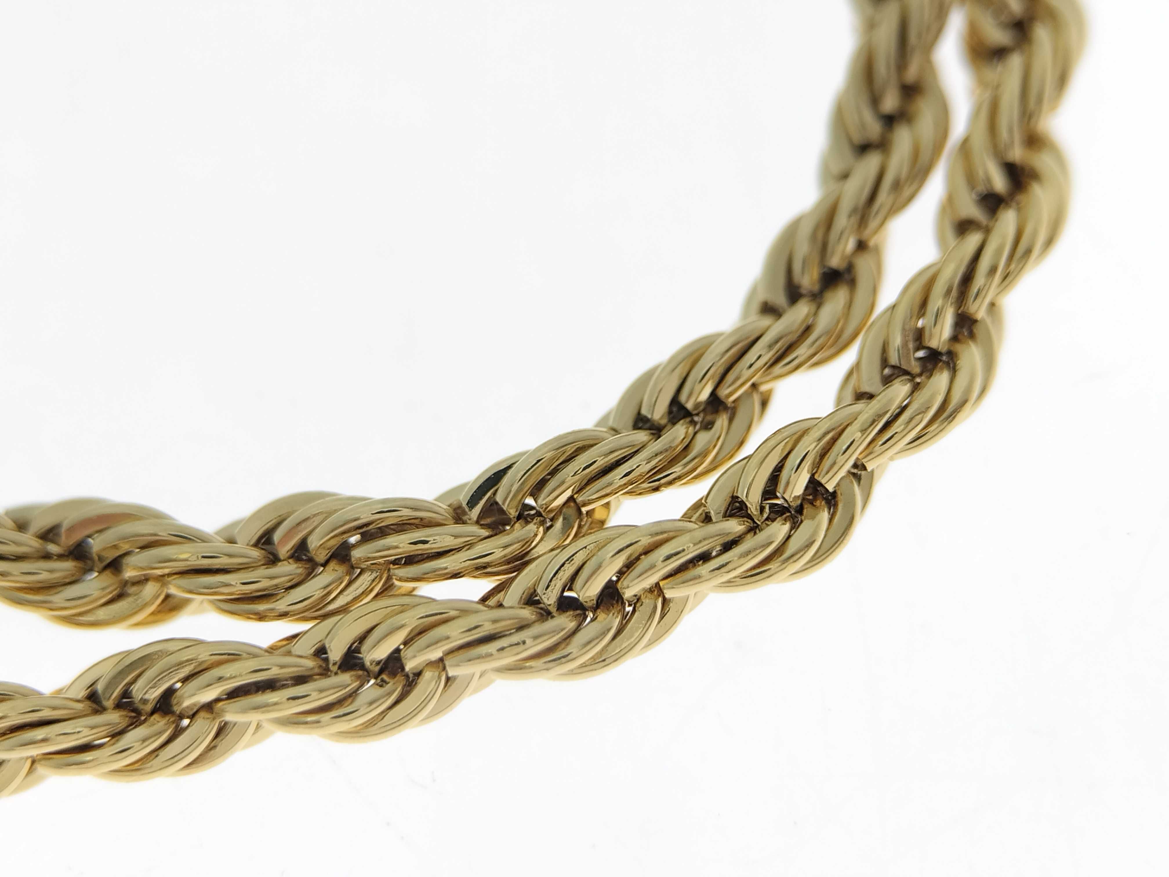 Twisted Rope Chain Gold Bracelet (Bracelet/Bangle) — view 9