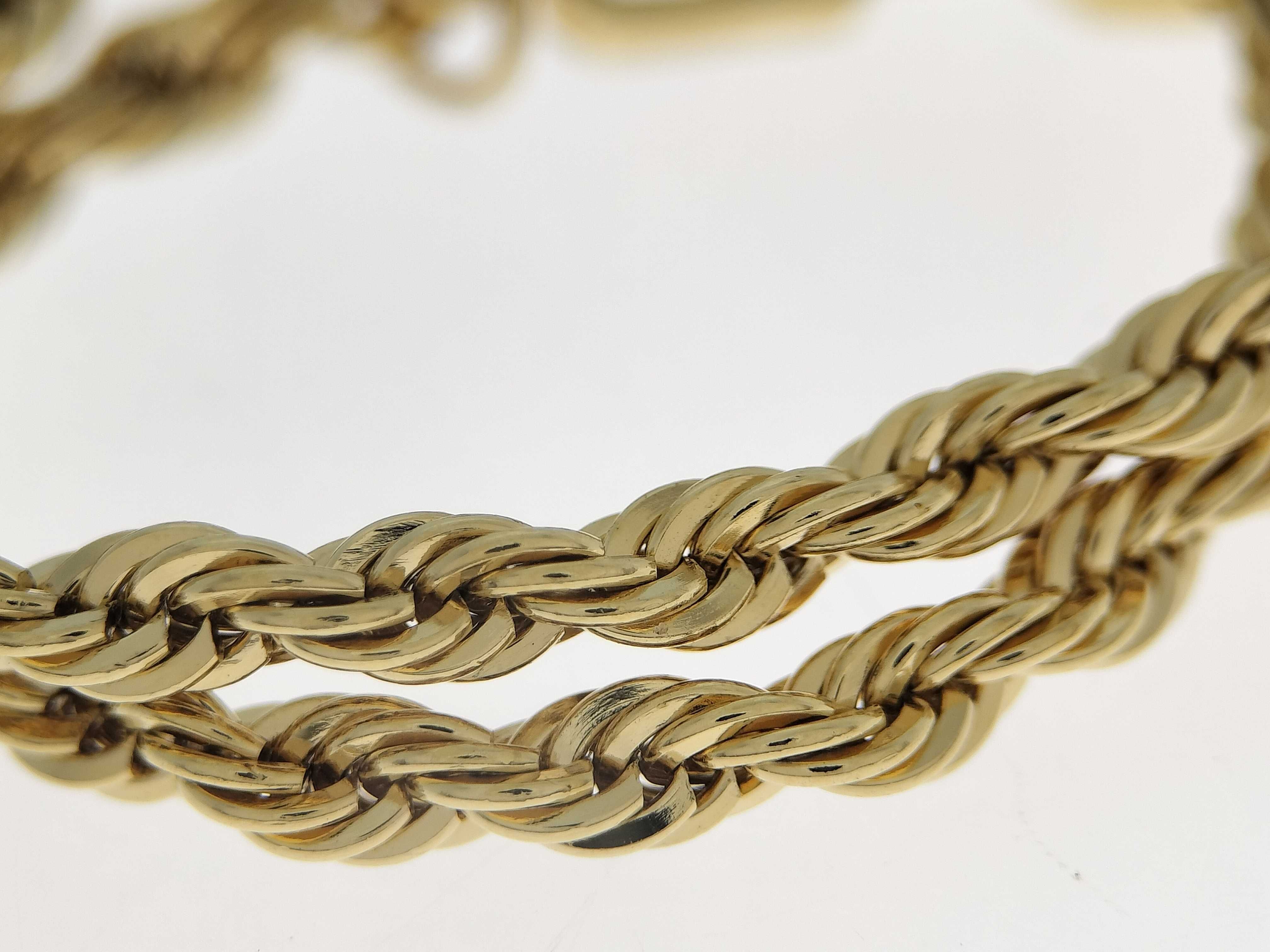 Twisted Rope Chain Gold Bracelet (Bracelet/Bangle) — view 10