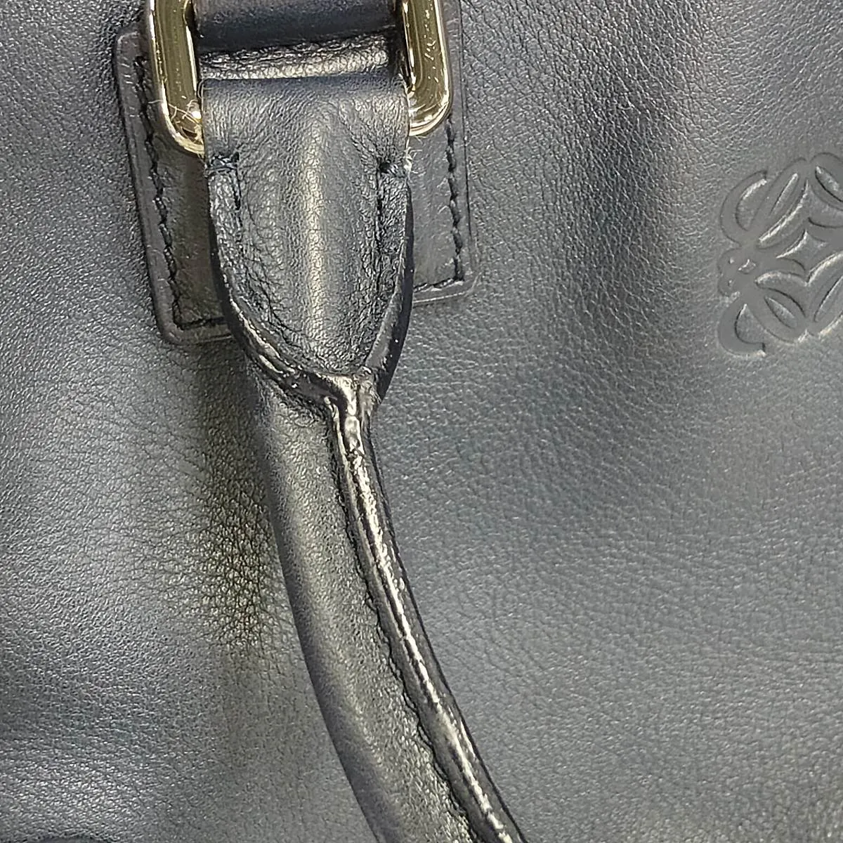 Amazona 28 Leather Handbag, Blue — view 11