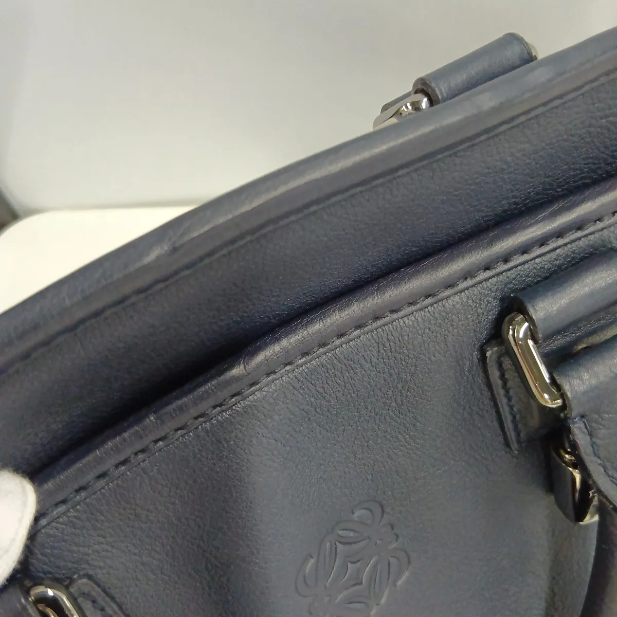 Amazona 28 Leather Handbag, Blue — view 15