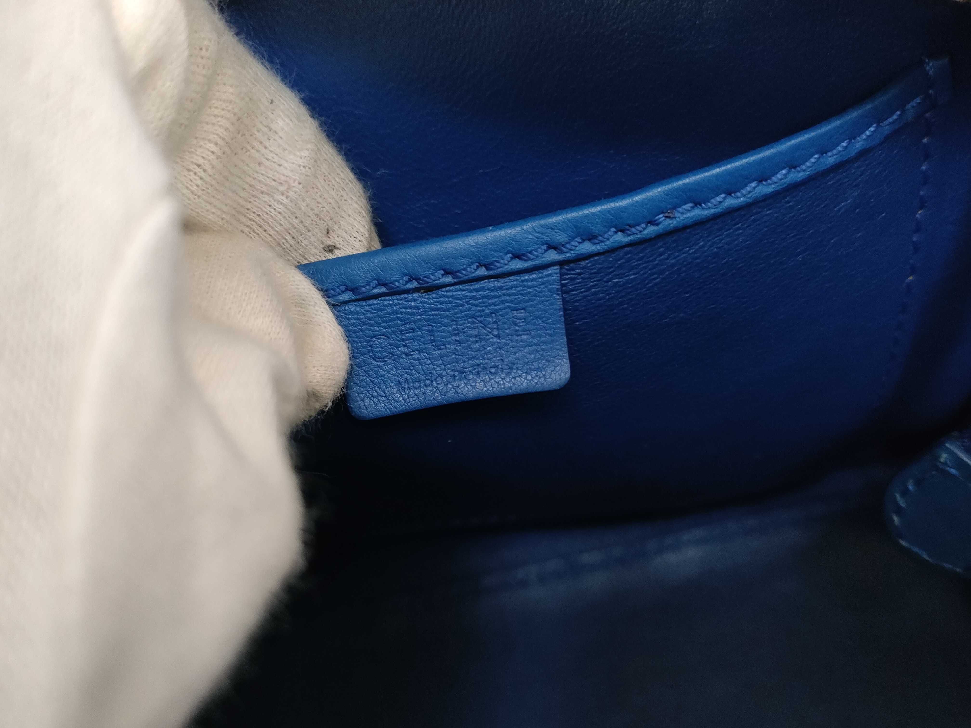 Luggage Blue Calf Leather NANO Smile Bag Shoulder Bag — view 11