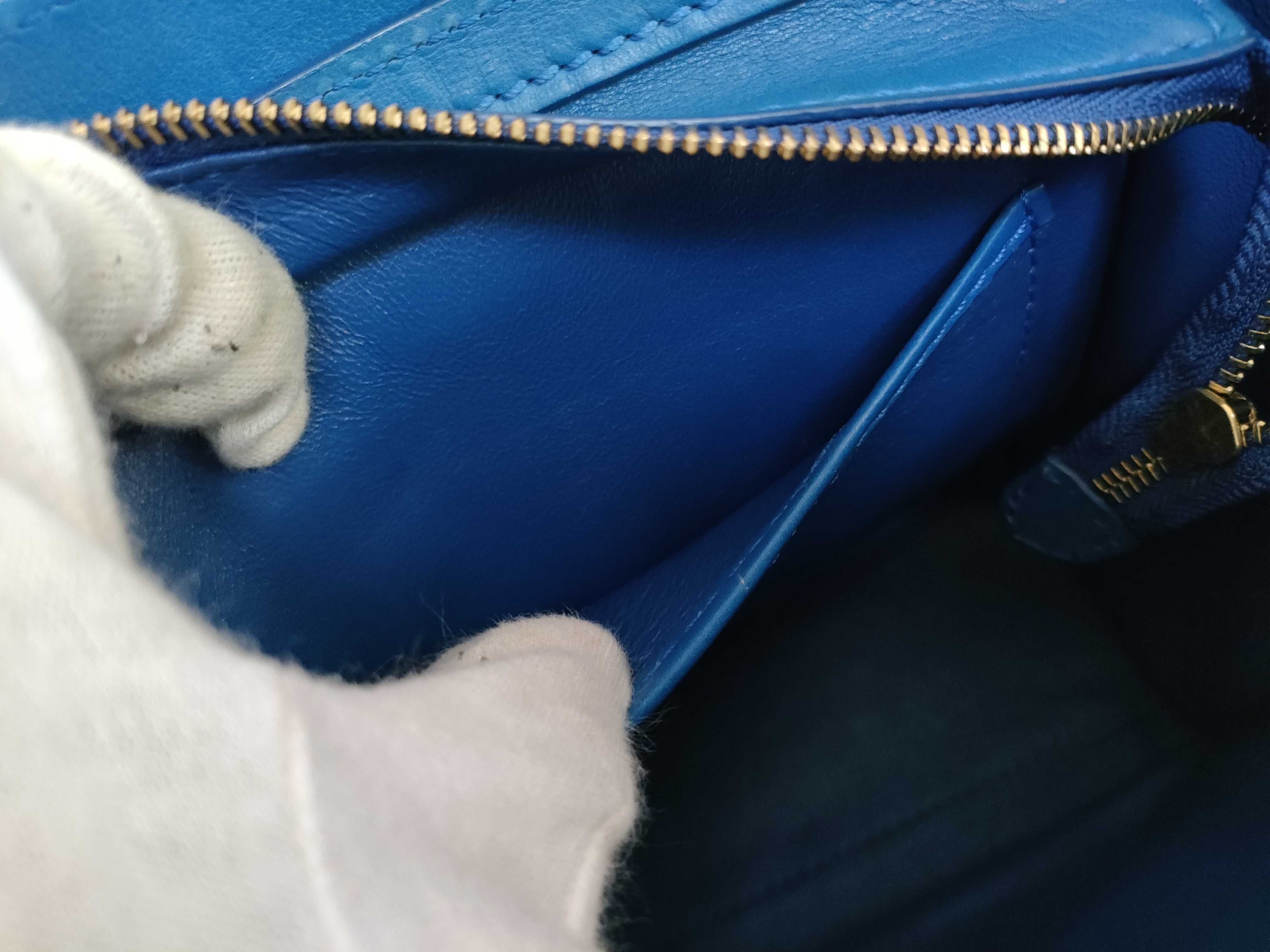 Luggage Blue Calf Leather NANO Smile Bag Shoulder Bag — view 12