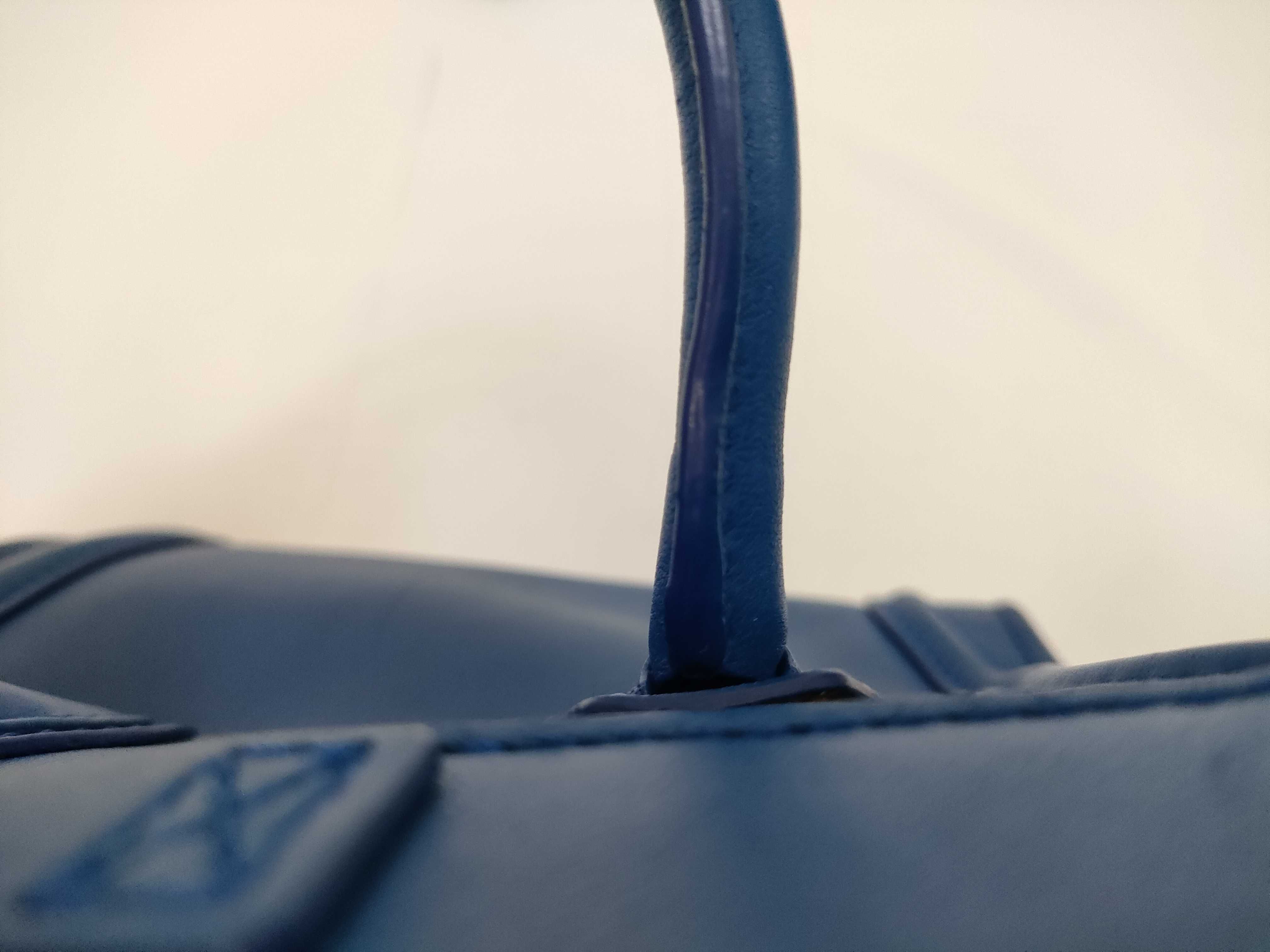 Luggage Blue Calf Leather NANO Smile Bag Shoulder Bag — view 7