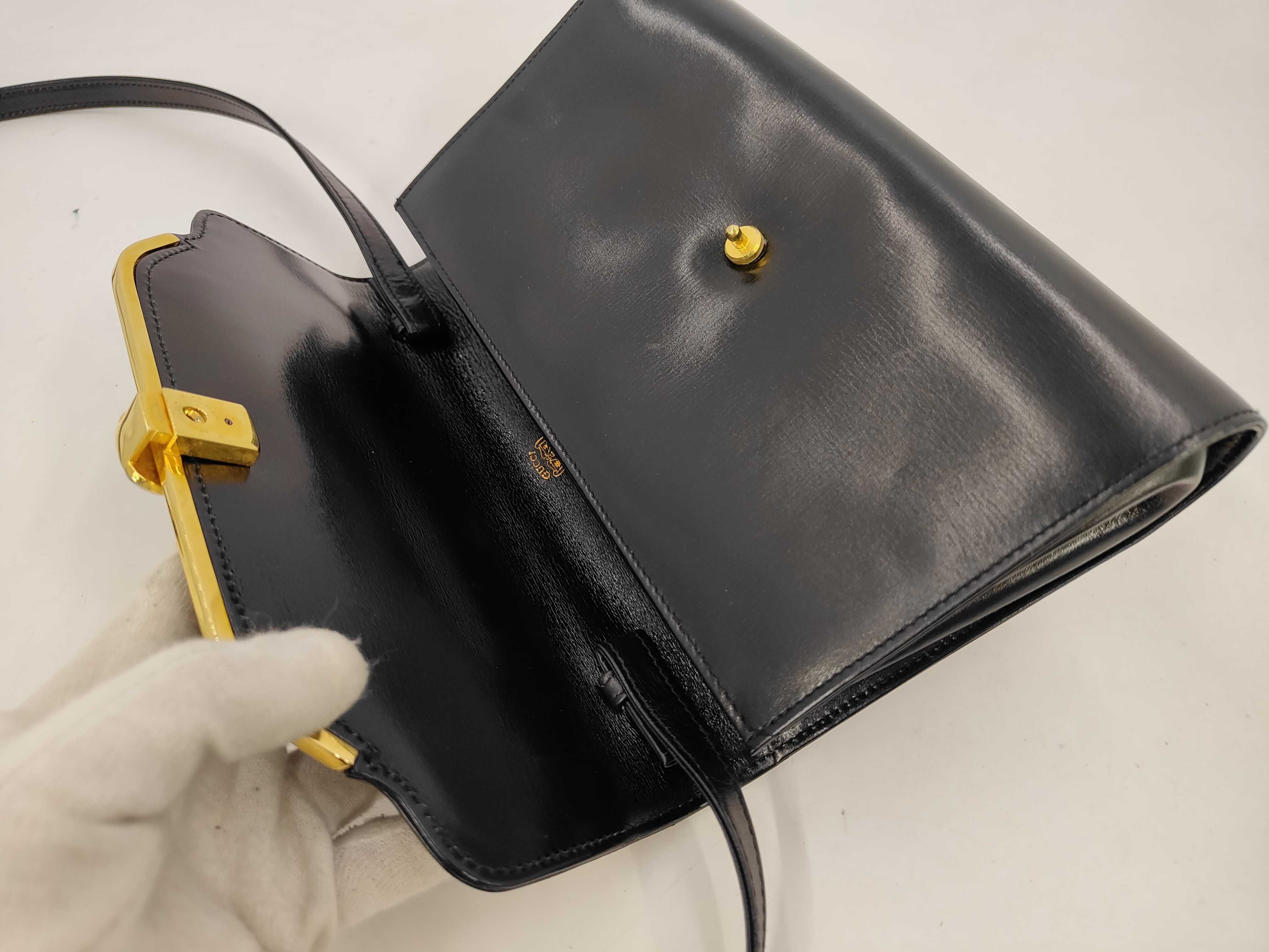 Old Gucci Leather Shoulder Bag — view 6
