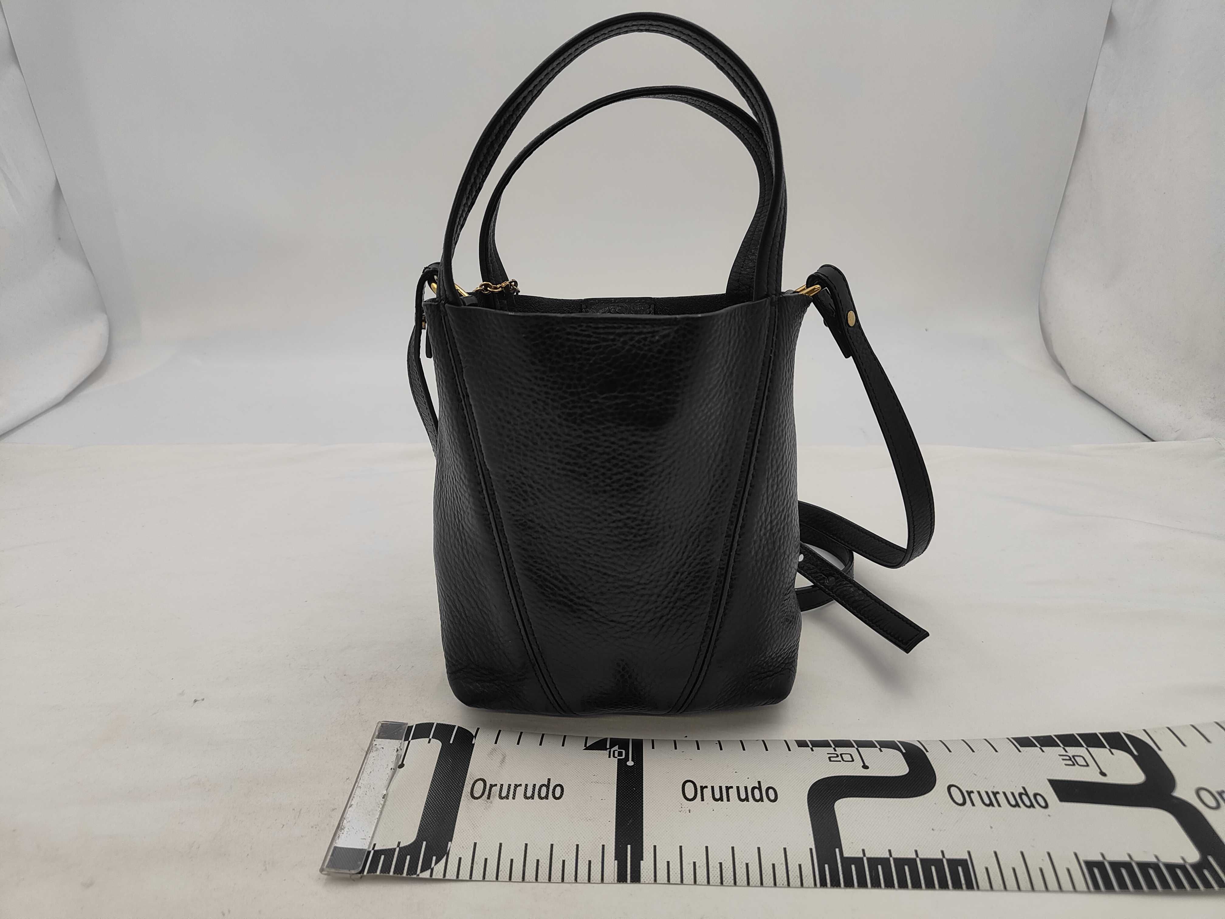 Spin Small Leather Black Handbag Shoulder Bag — view 2