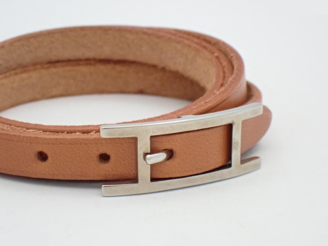 Leather bracelet, "Api 3," total length approximately 73 cm. — view 3