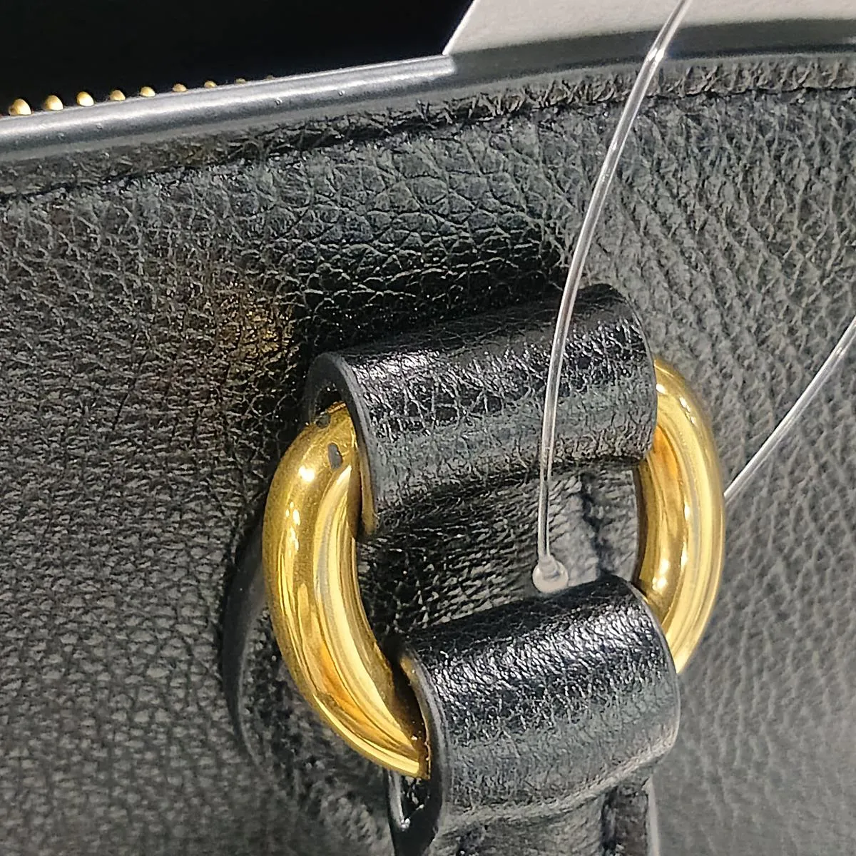 Logo Leather 2-Way Handbag, Black, 1BA579 — view 13