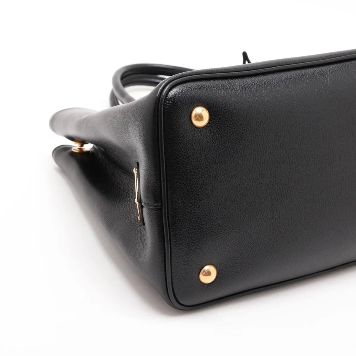 Logo Leather 2-Way Handbag, Black, 1BA579 — view 4