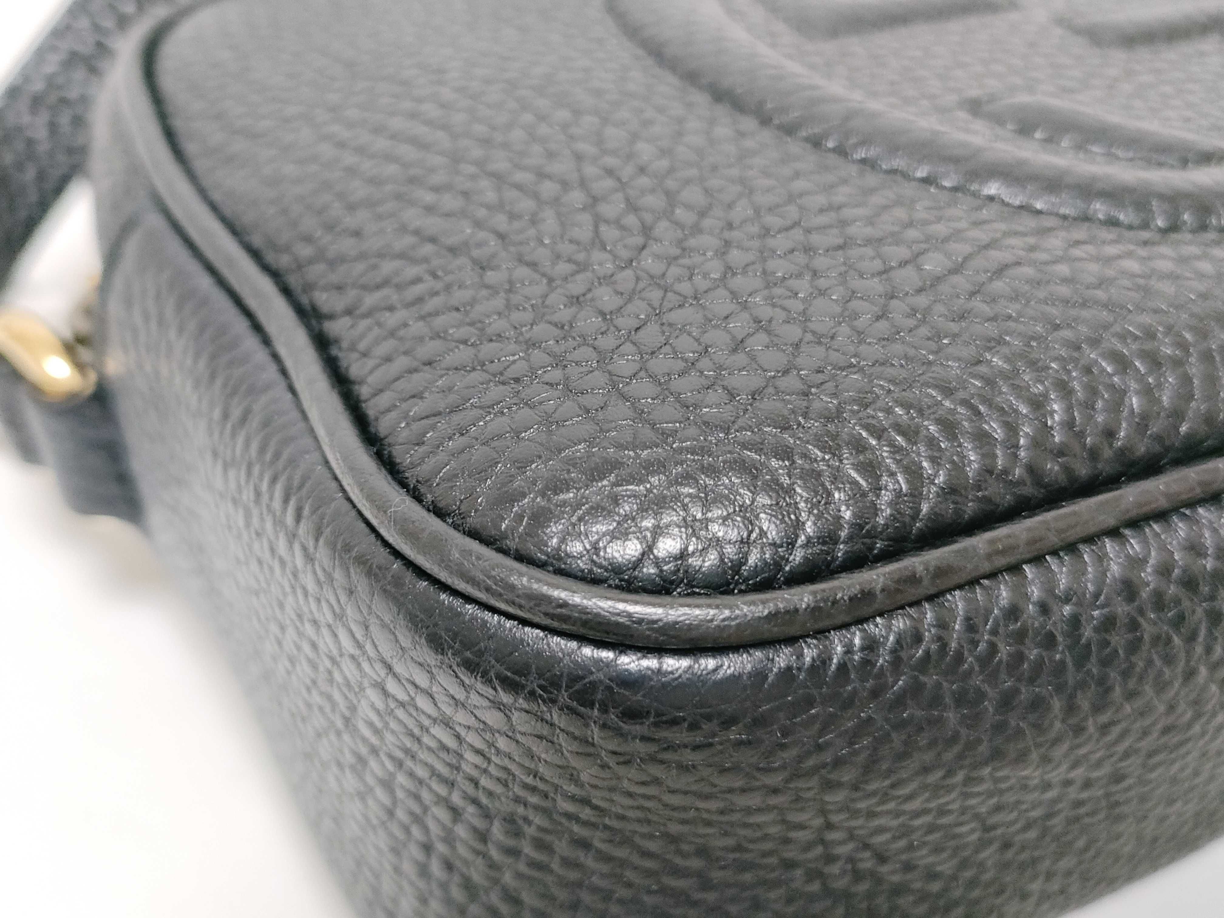 Soho Shoulder Bag, Interlocking G, Soho Disco Bag, Small Leather, 347994, with Dust Bag. — view 7