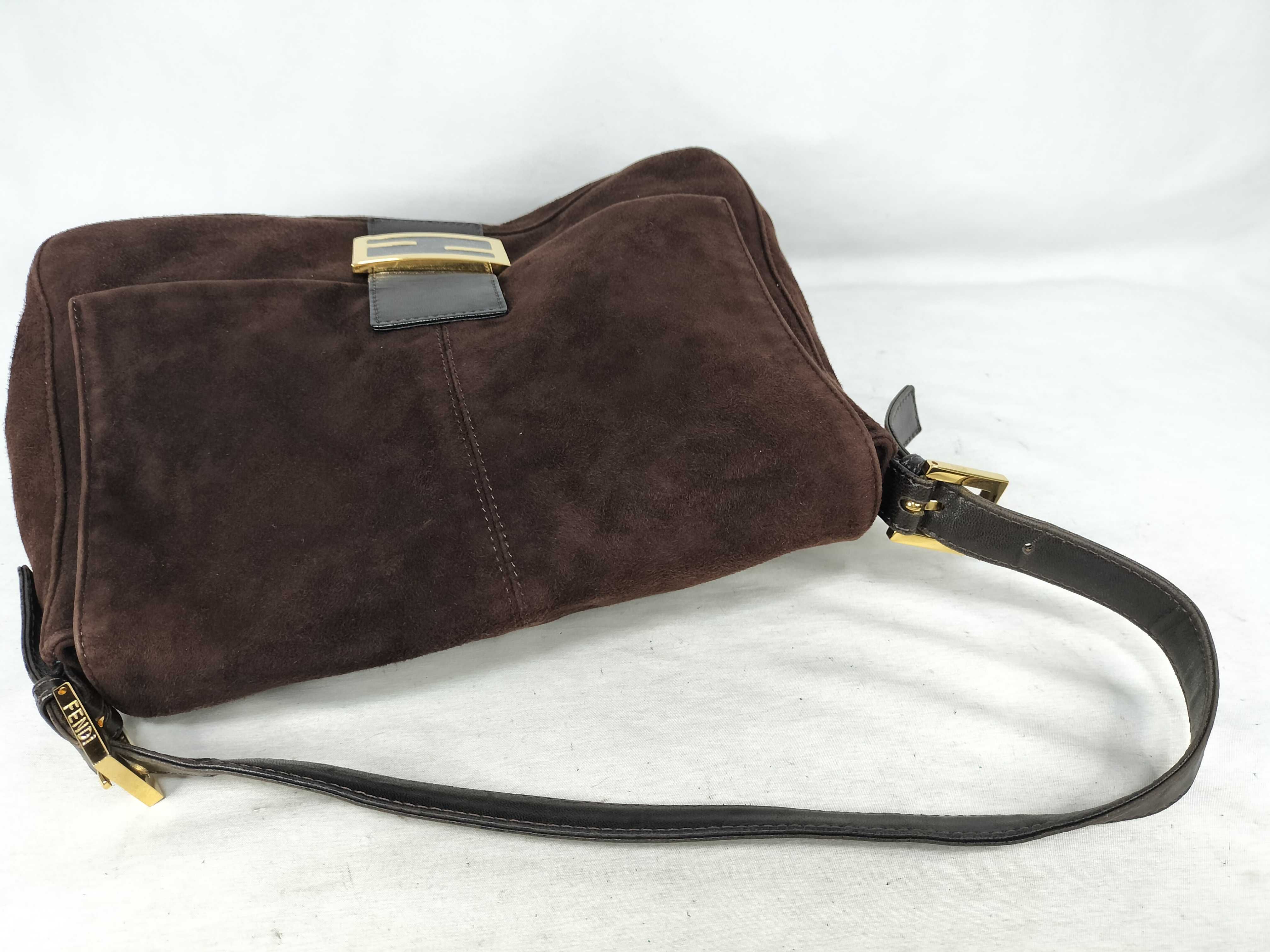 Mamma Bucket Suede Brown Shoulder Bag — view 3