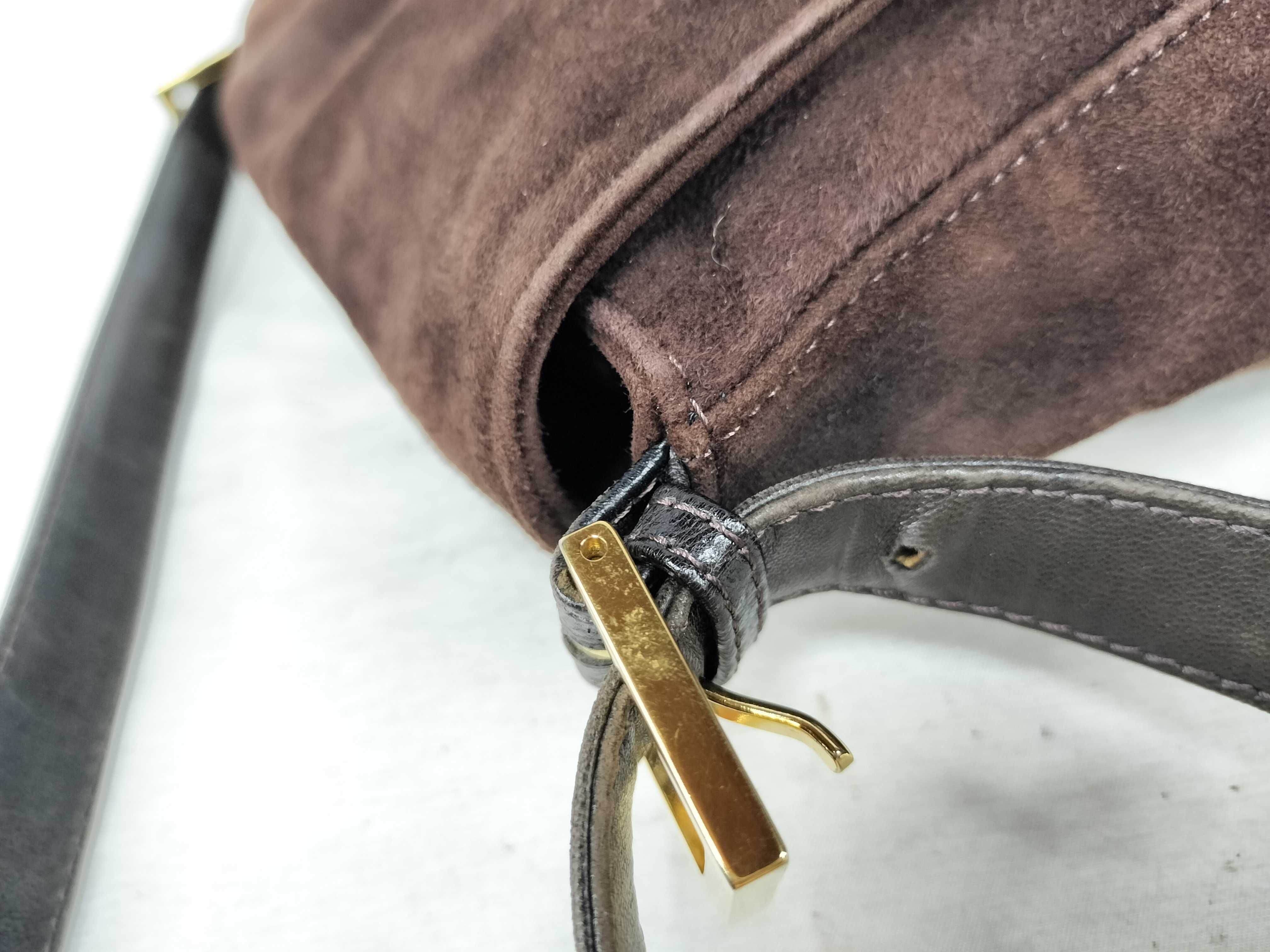Mamma Bucket Suede Brown Shoulder Bag — view 5