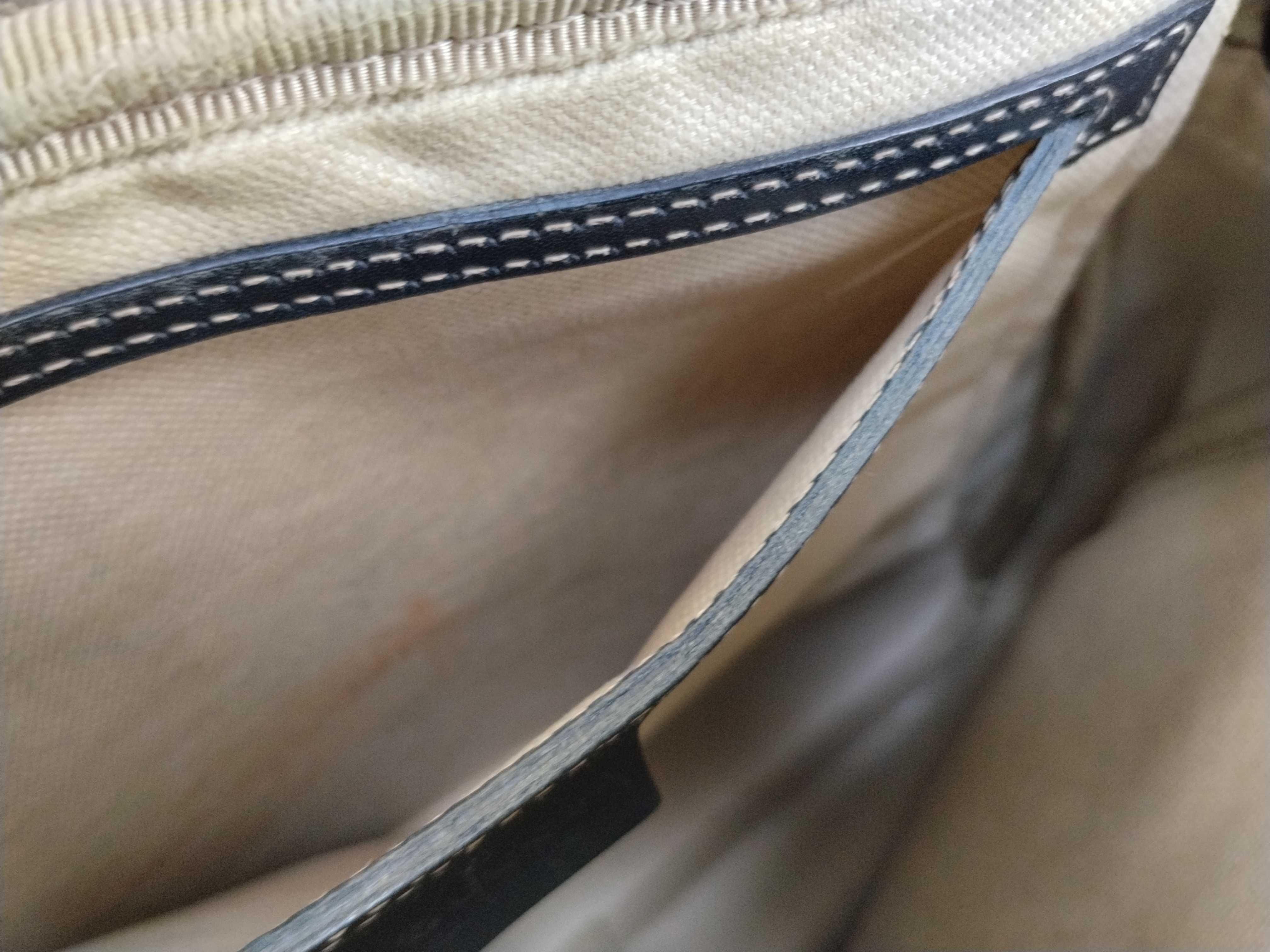 GG Supreme PVC x Leather Shoulder Bag — view 12