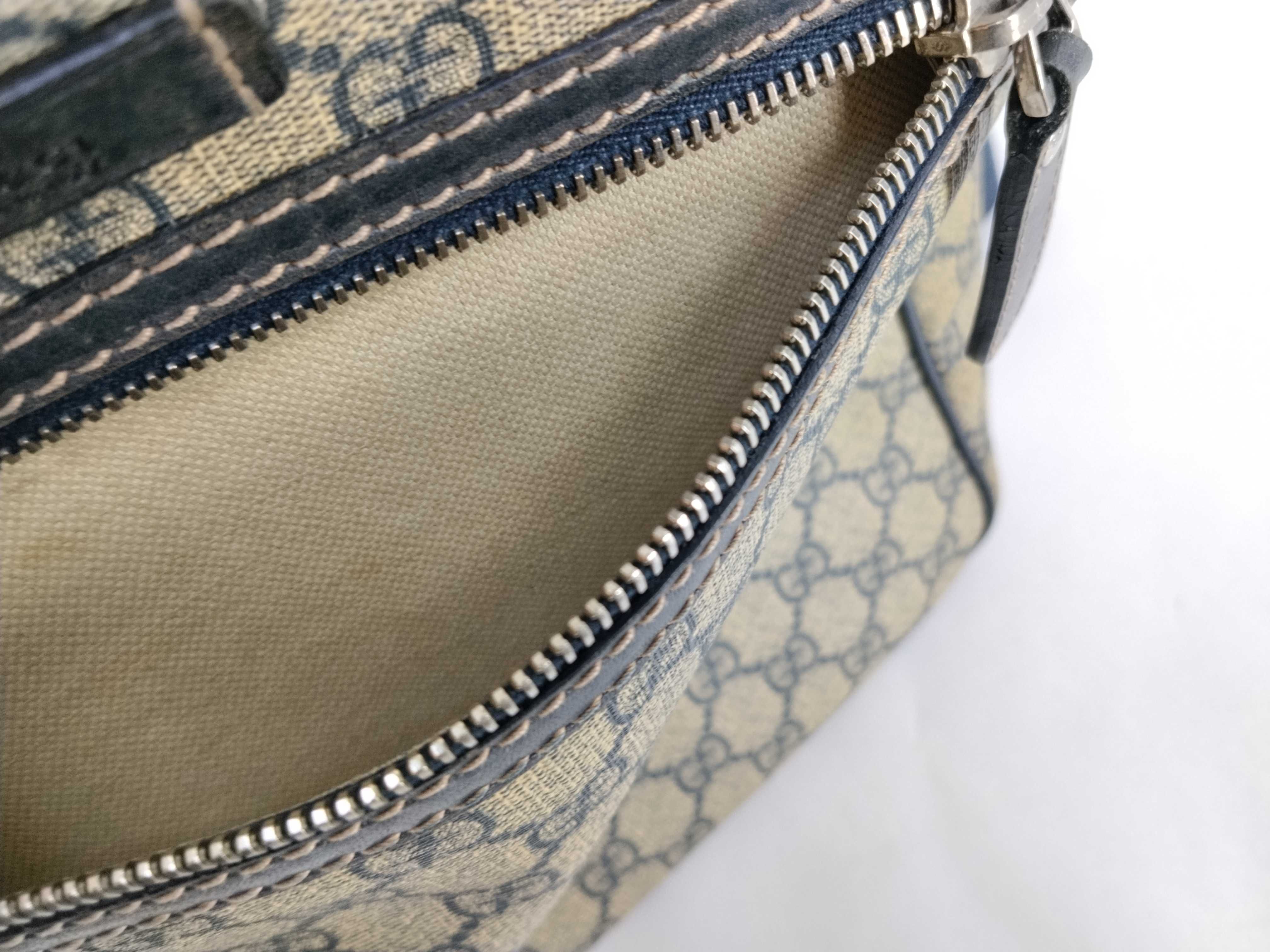 GG Supreme PVC x Leather Shoulder Bag — view 13