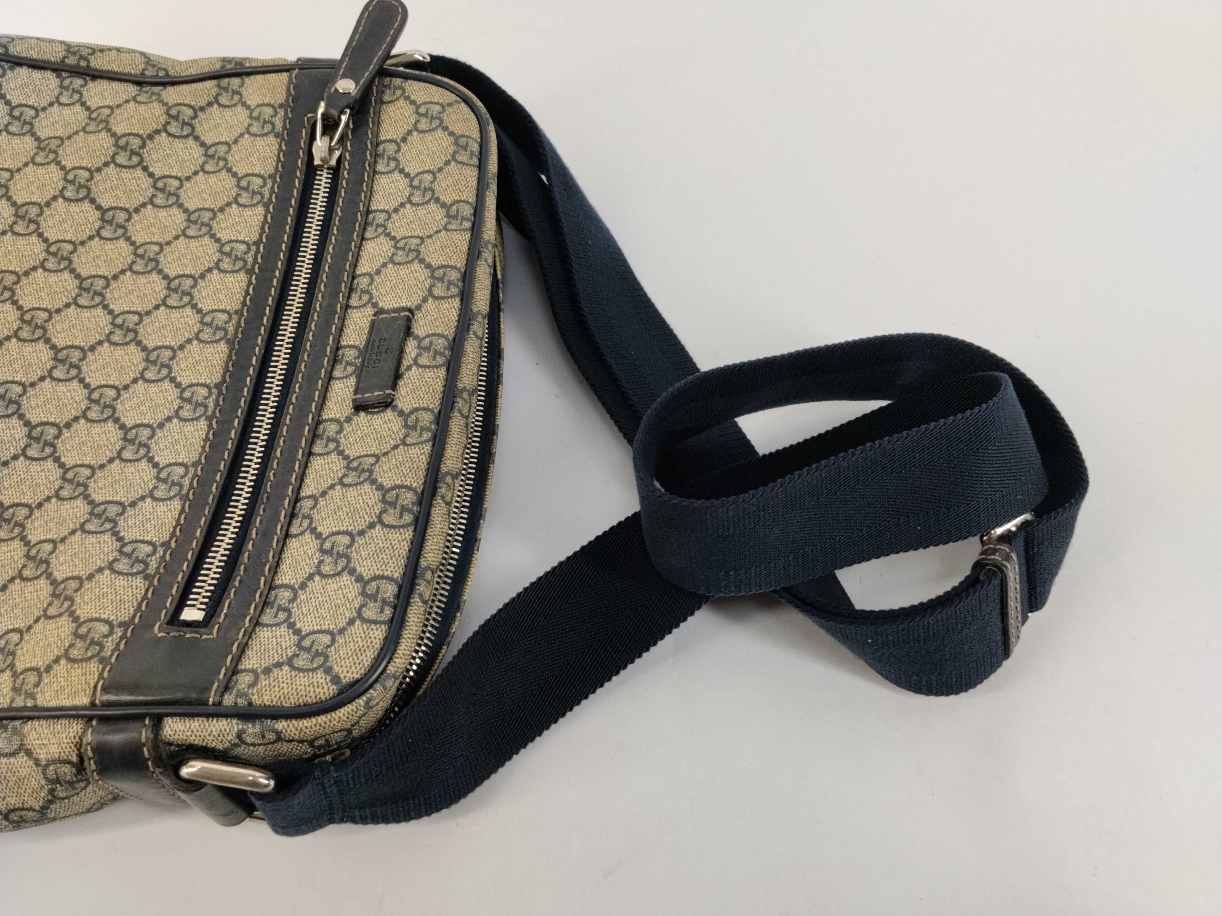 GG Supreme PVC x Leather Shoulder Bag — view 3