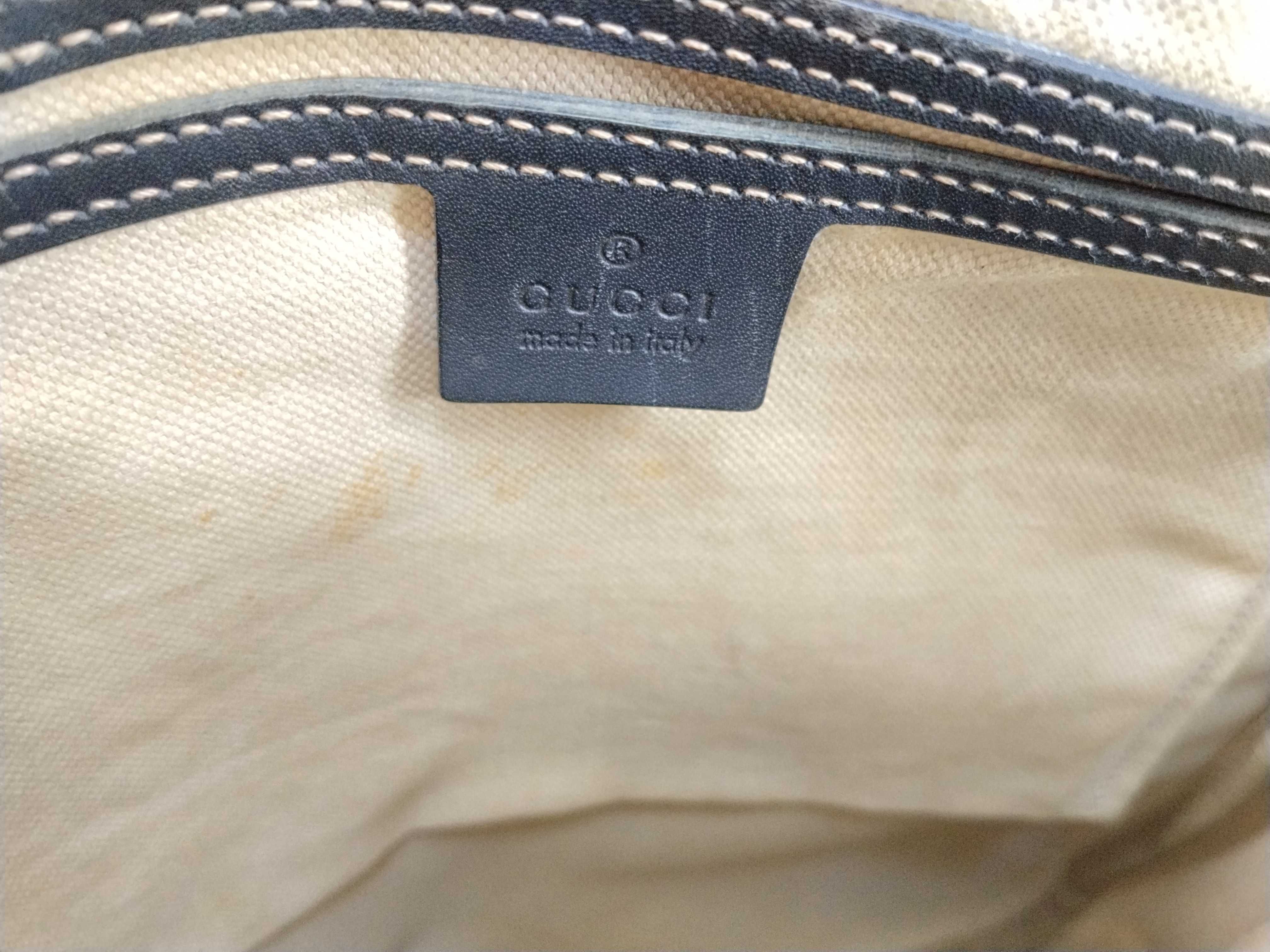 GG Supreme PVC x Leather Shoulder Bag — view 10