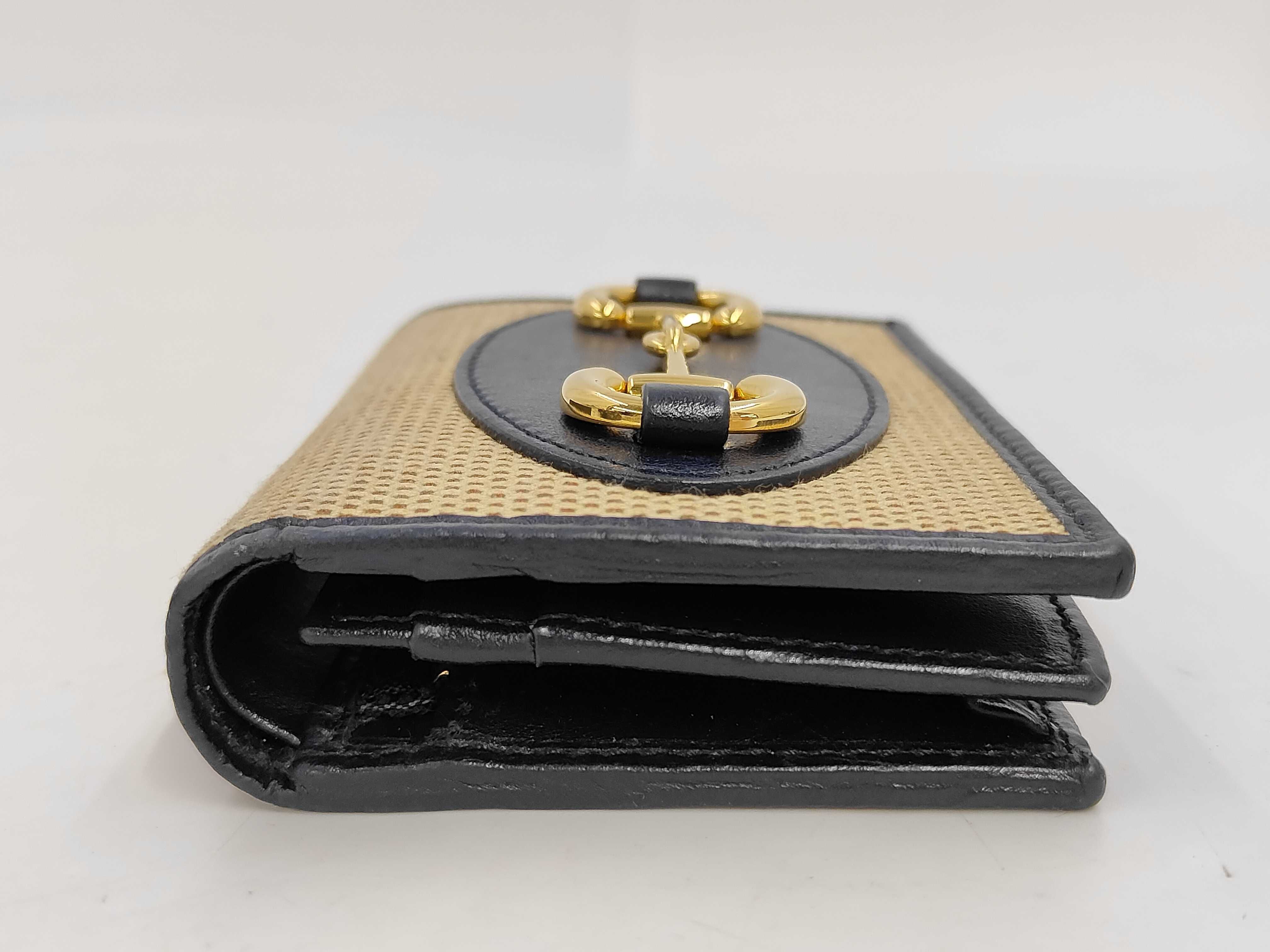Horsebit Compact Wallet, Navy, 621887 (Wallet) — view 7