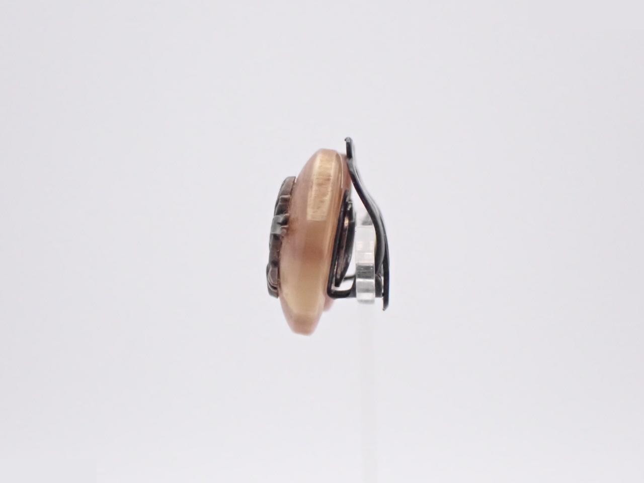 Earrings, Buffalo Horn, Trumpet — view 3