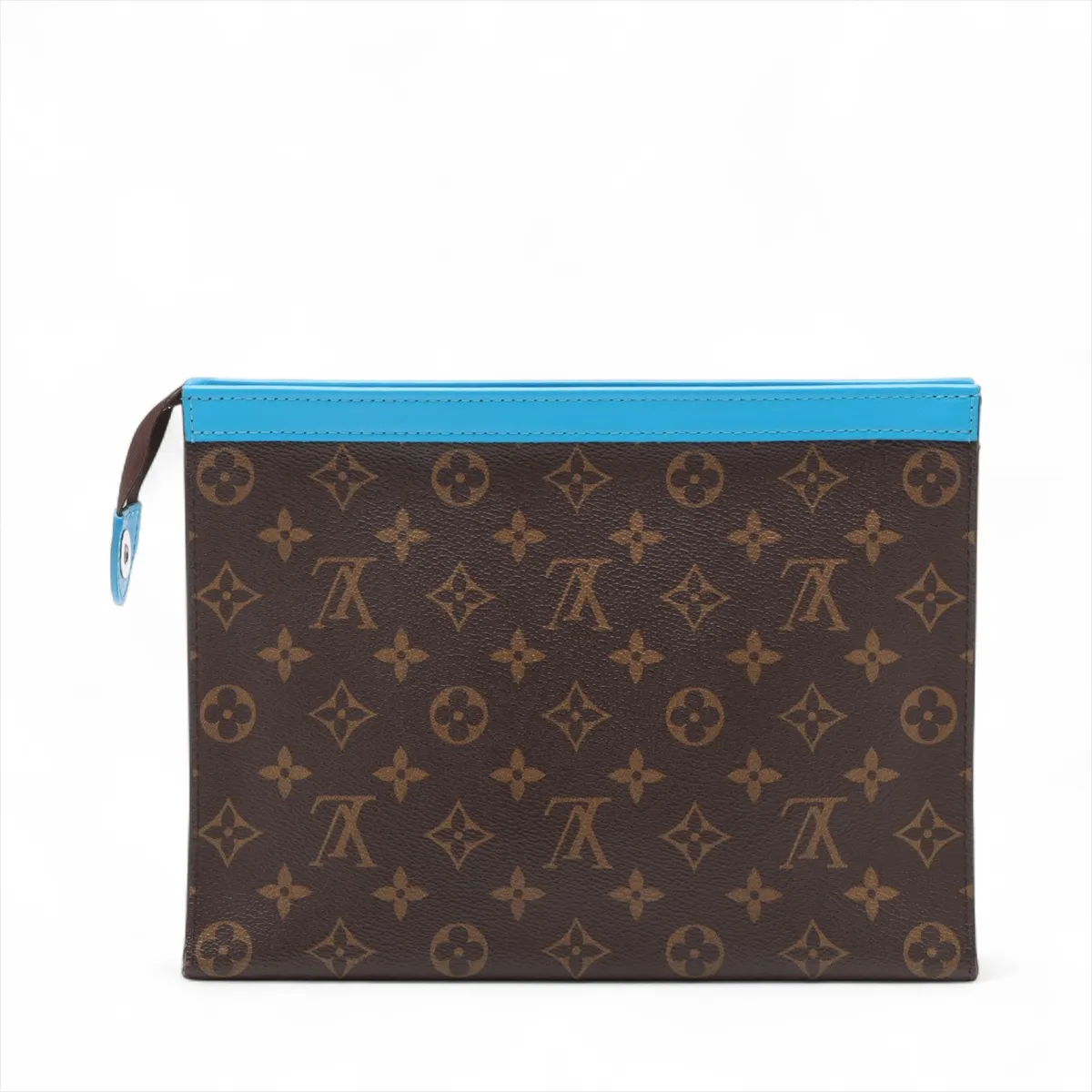 Monogram Macassar Pochette Voyage M12815 Brown x Blue (RFID detected) — view 2